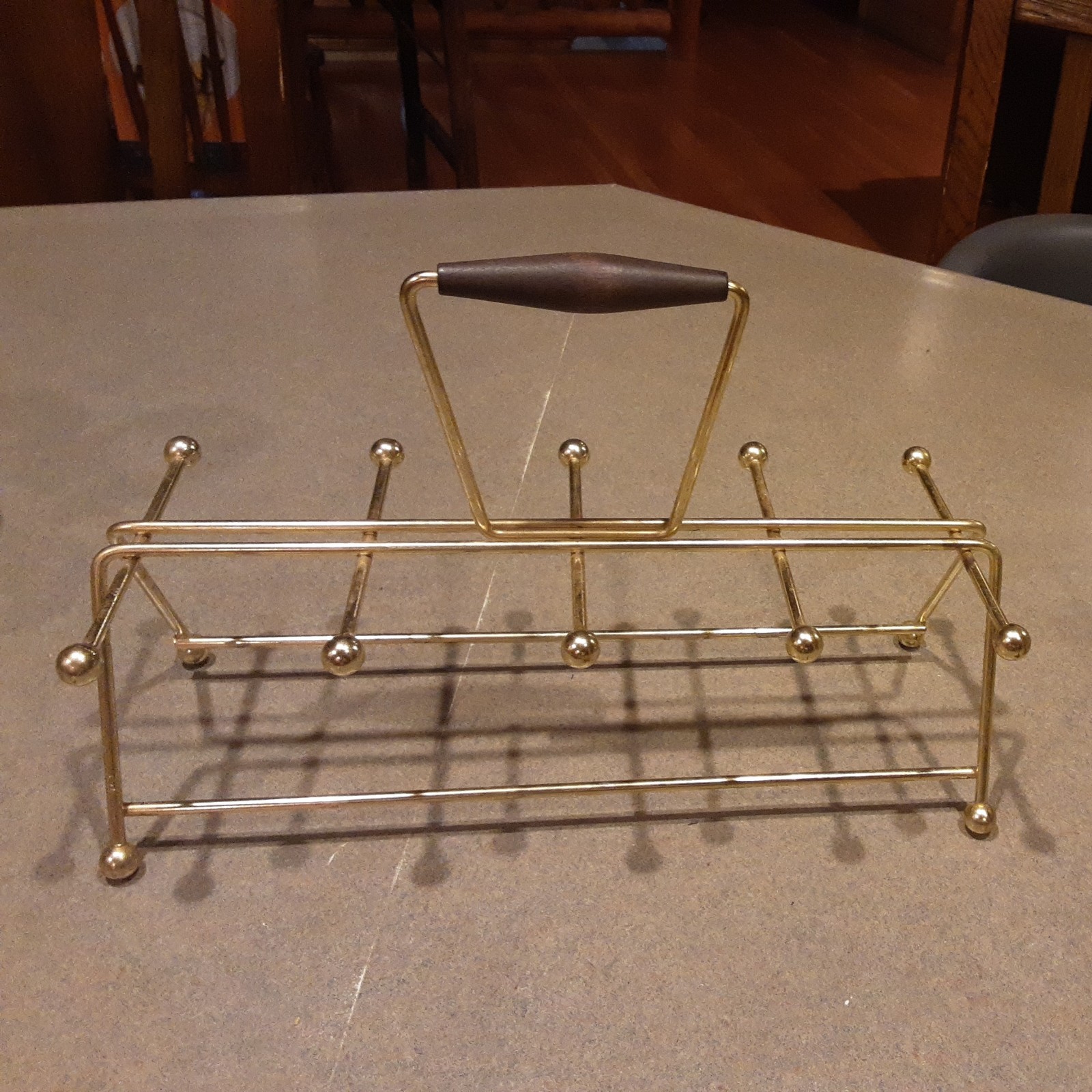 Vtg Wire Metal Caddy ONLY Rack Beverage Holder Mid Century MCM 8 Glasses Vtg Wire Metal Caddy ONLY Rack Beverage Holder Mid Century MCM 8 Glasses