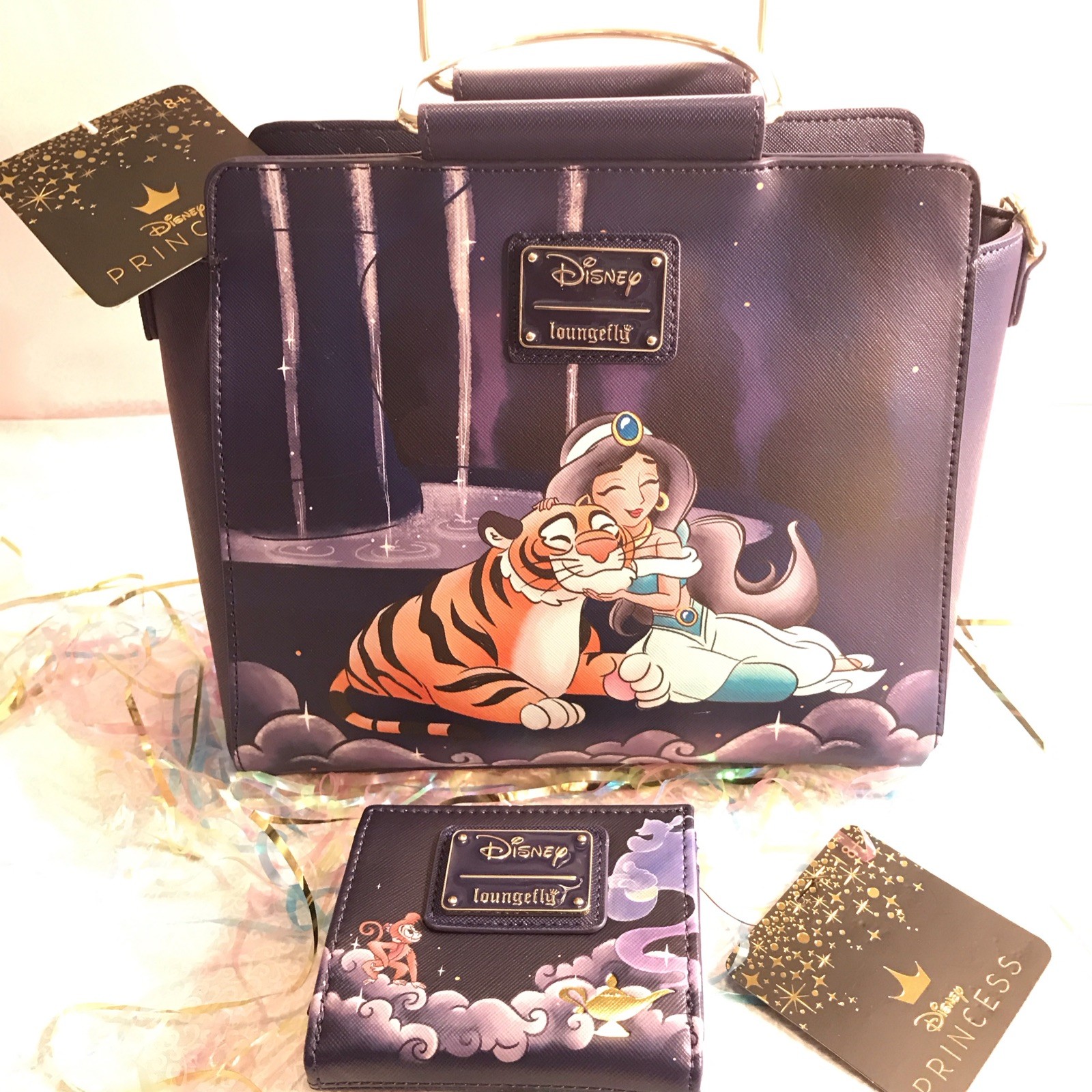Disney Loungefly Princess Jasmine /Rajah Crossbody Bag & matching 3 Fold Wallet