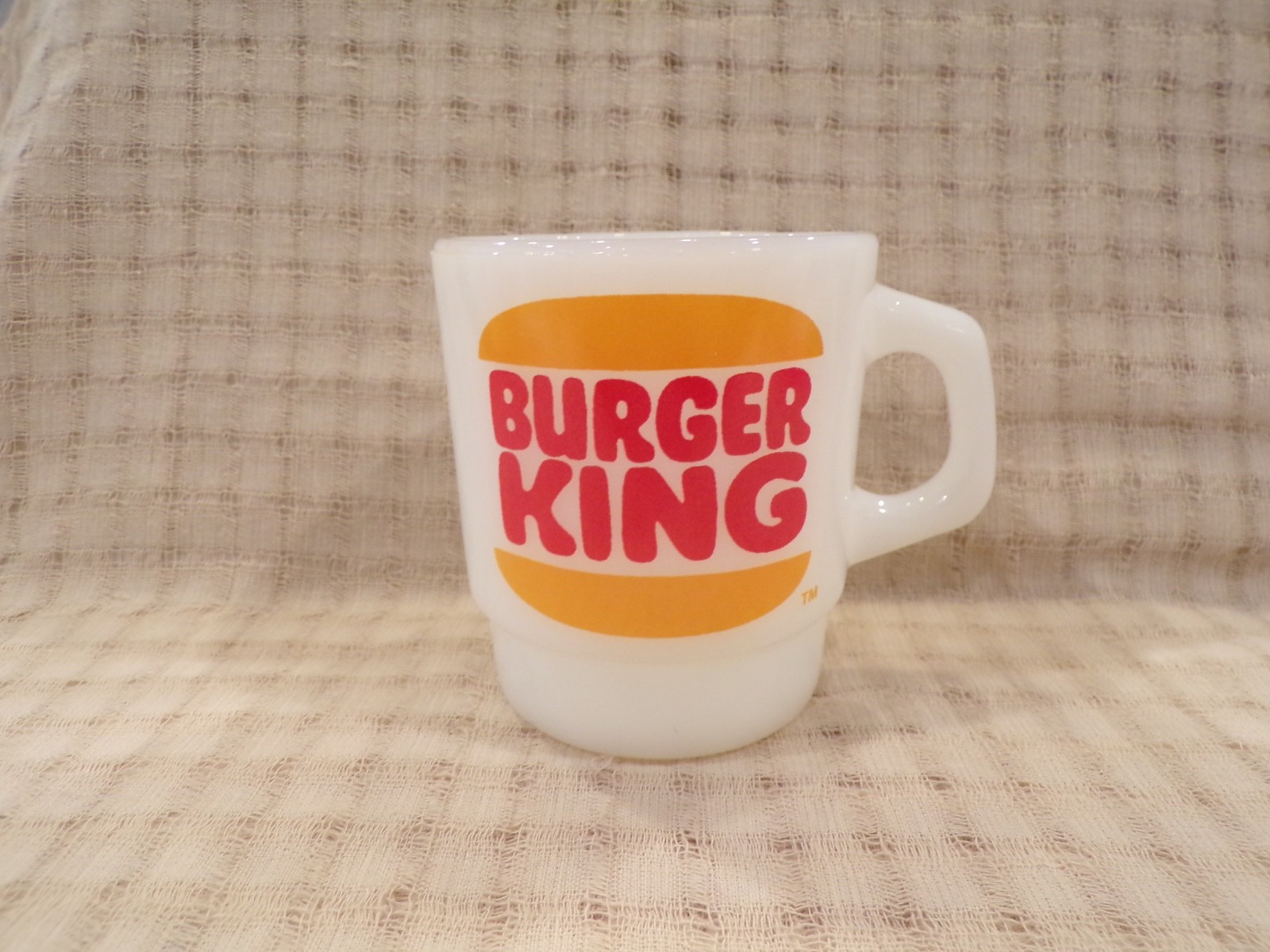 Fire-King Stackable Burger King Fast Food Restaurant Advertising Coffee Mug