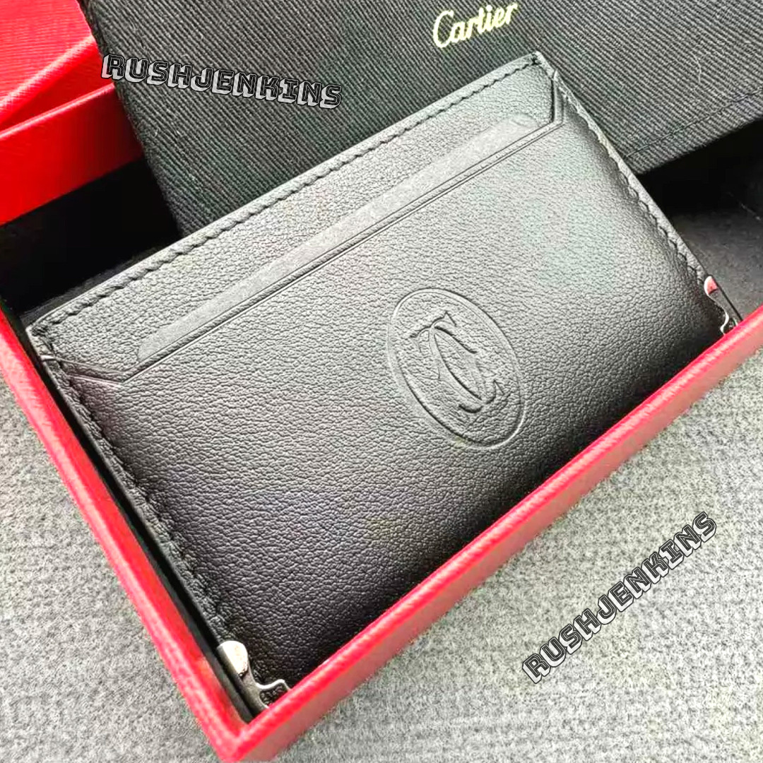 ✅HOT Cartier Black Leather Cardholder - Must De-New in Box, Rare Promotion Gift