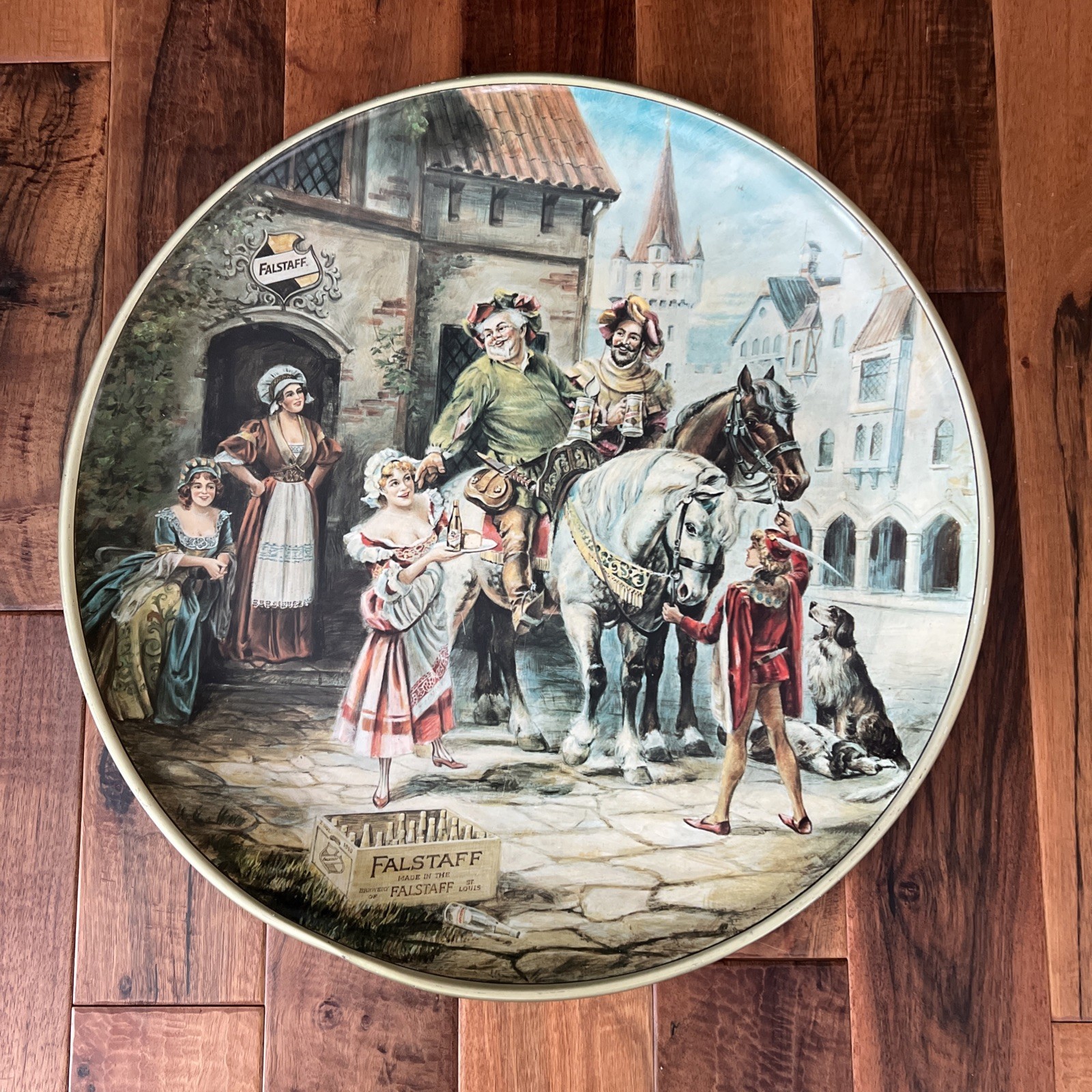 VINTAGE 1971 FALSTAFF BEER METAL ADVERTISING SIGN NO. 10650 / 24