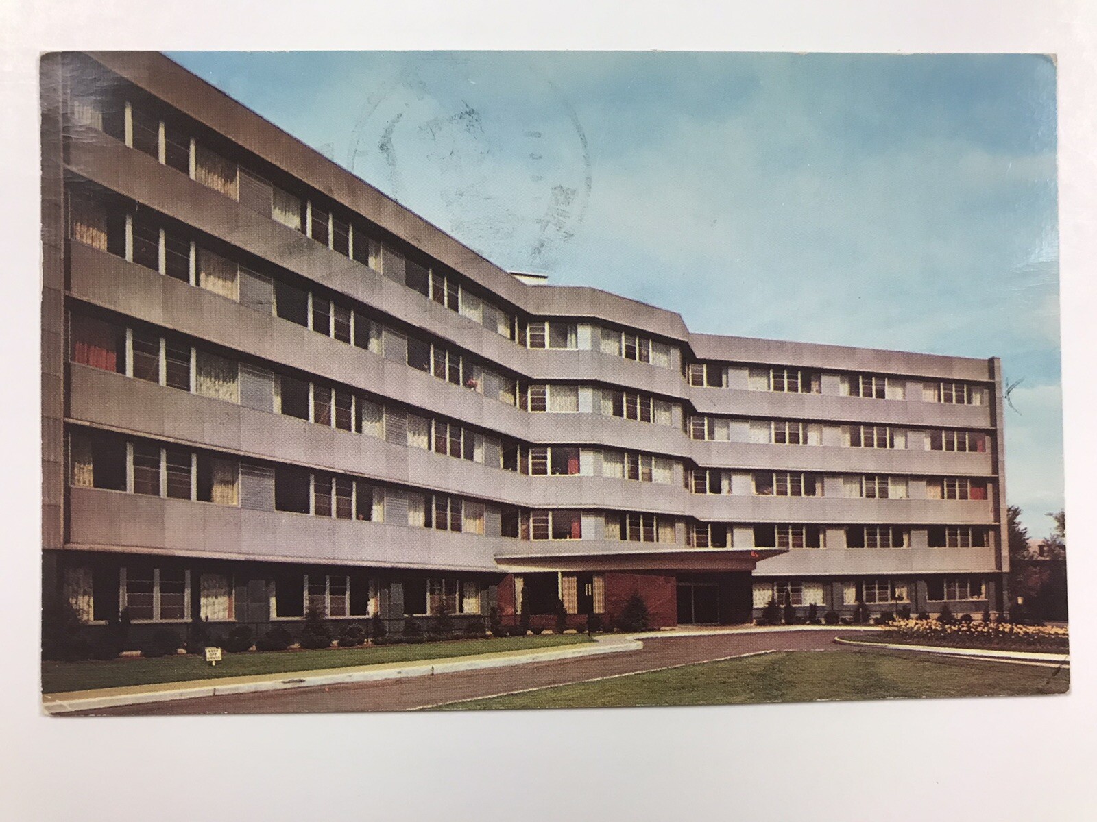 vintage 1956 Bradford hospital PA post card