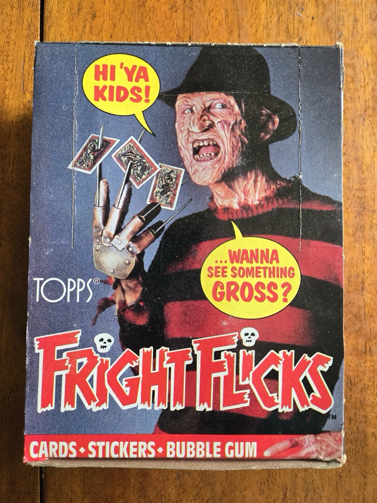 1988 Fright Flicks Vintage FULL 36 Pack Trading Card Wax Box Topps Horror