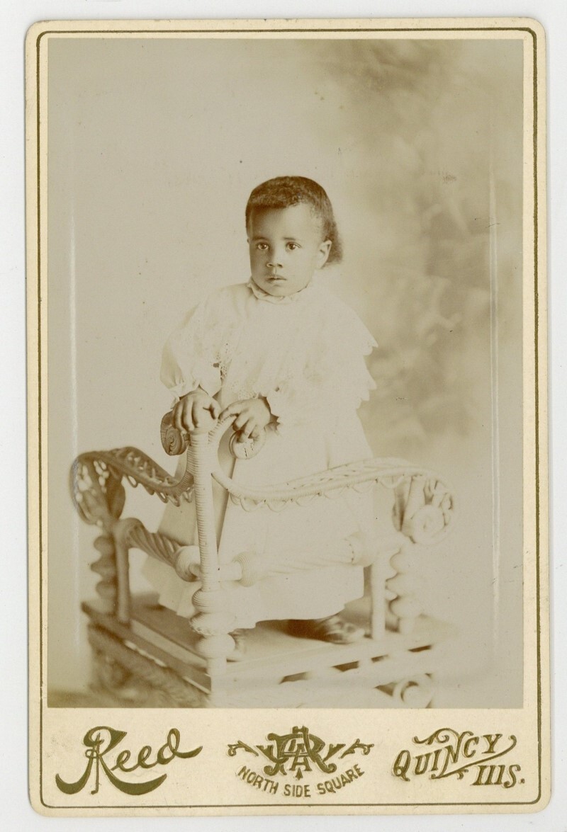 African American Baby Girl 1880 Black Child White Dress Baptism Christening 