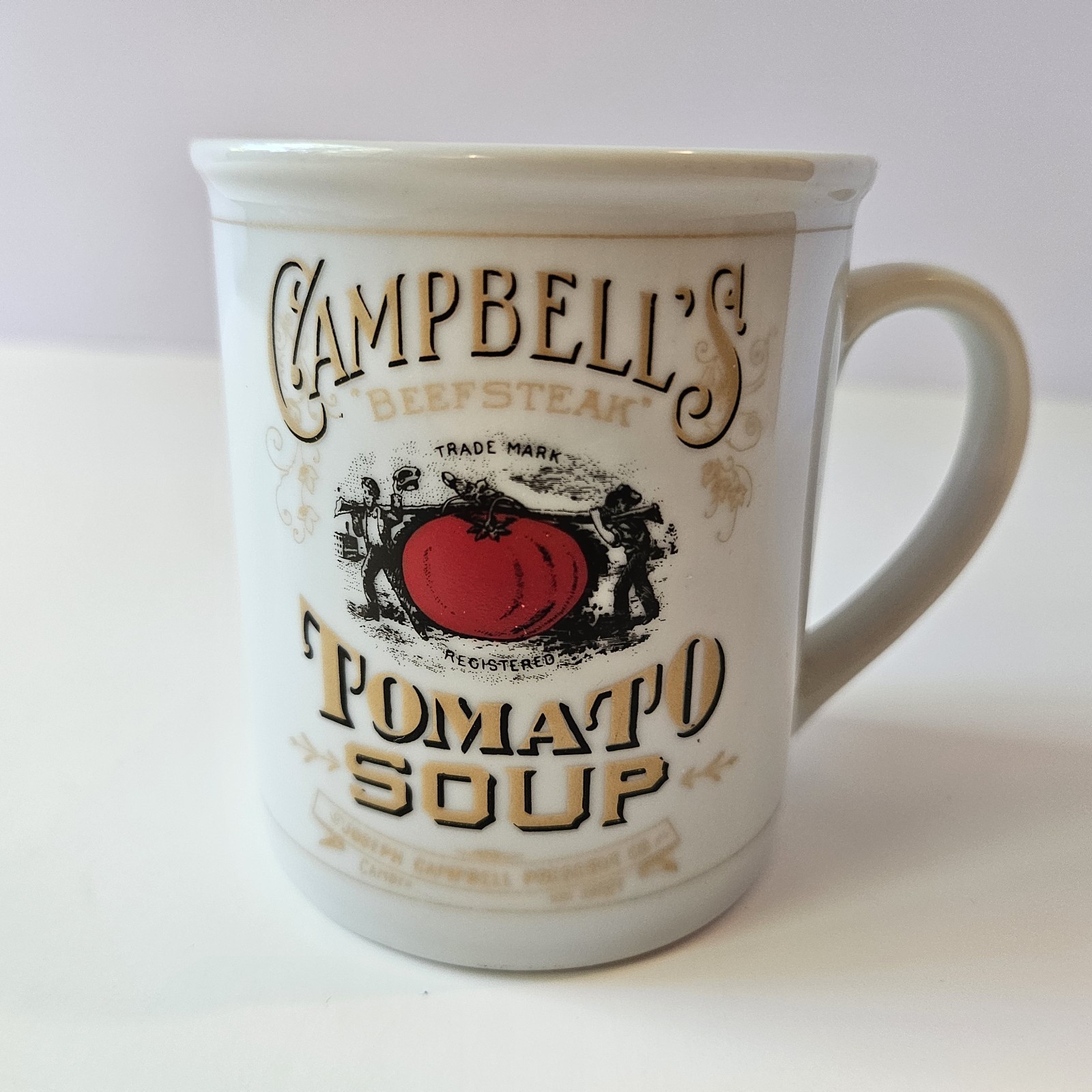 VTG Campbell’s Beefsteak Tomato Soup Mug White Gold 125th Anniversary Collection
