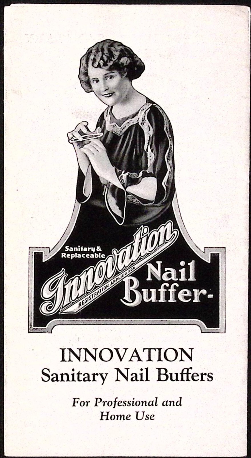 Innovation Sanitary Nail Buffer Advertising Brochure c1940s