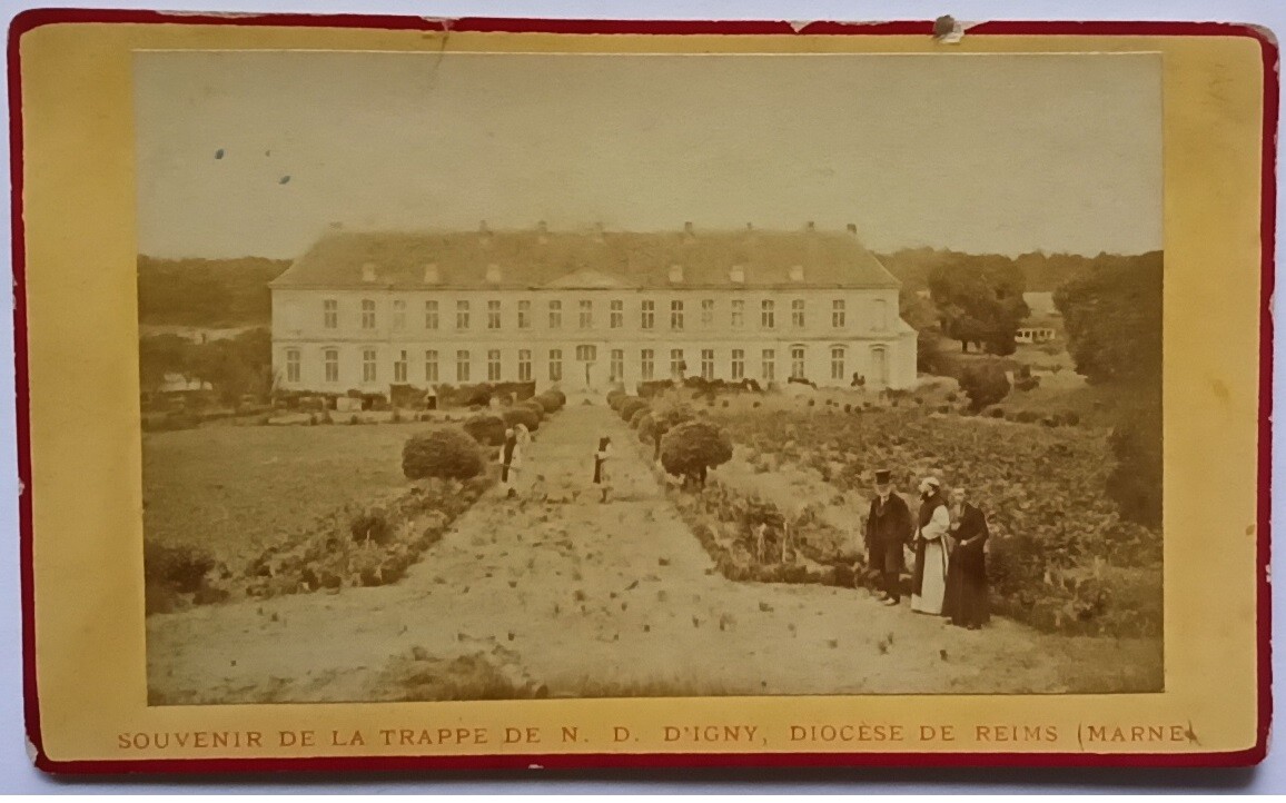 Original Business Card c1870 - FRANCE Trappe Abbey Igny Reims Arcis Ponsart