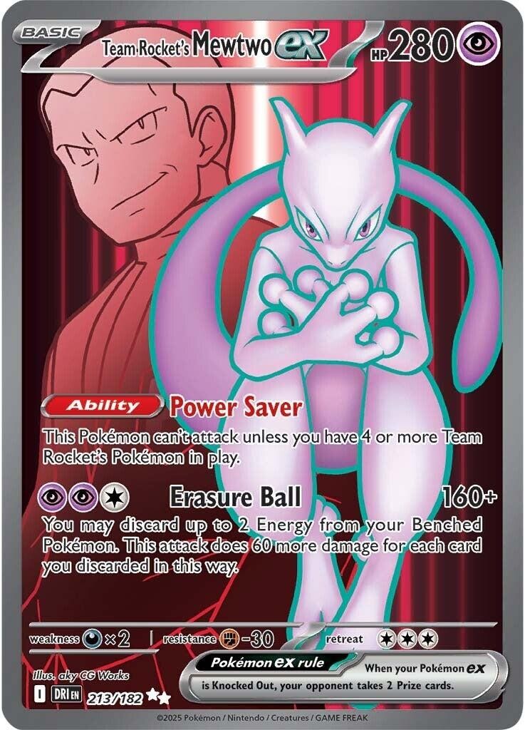Team Rocket\'s Mewtwo ex Holofoil [DRI - 213/182]