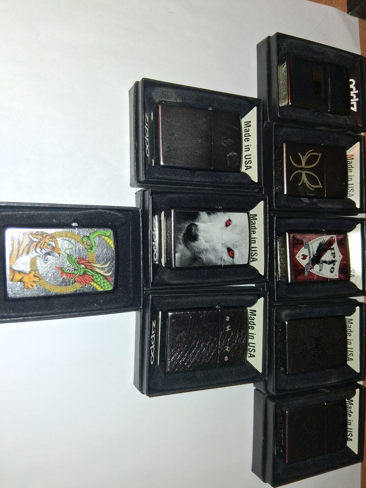 Lot Of 9 New Zippo Lighters