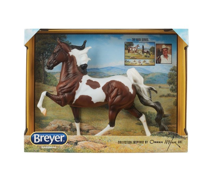 BREYER TRADITIONAL MODEL HORSE PINTO IDEAL SERIES DARK BAY PINTO SADDLEBRED NEW