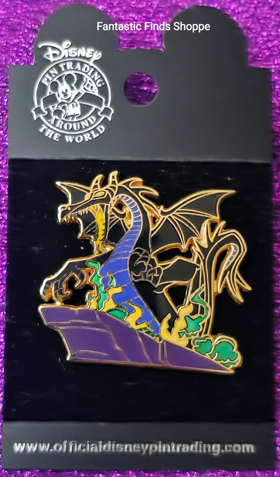Disney 2005 Maleficent\'s Dragon Sleeping Beauty Open Edition Pin NOC RETIRED