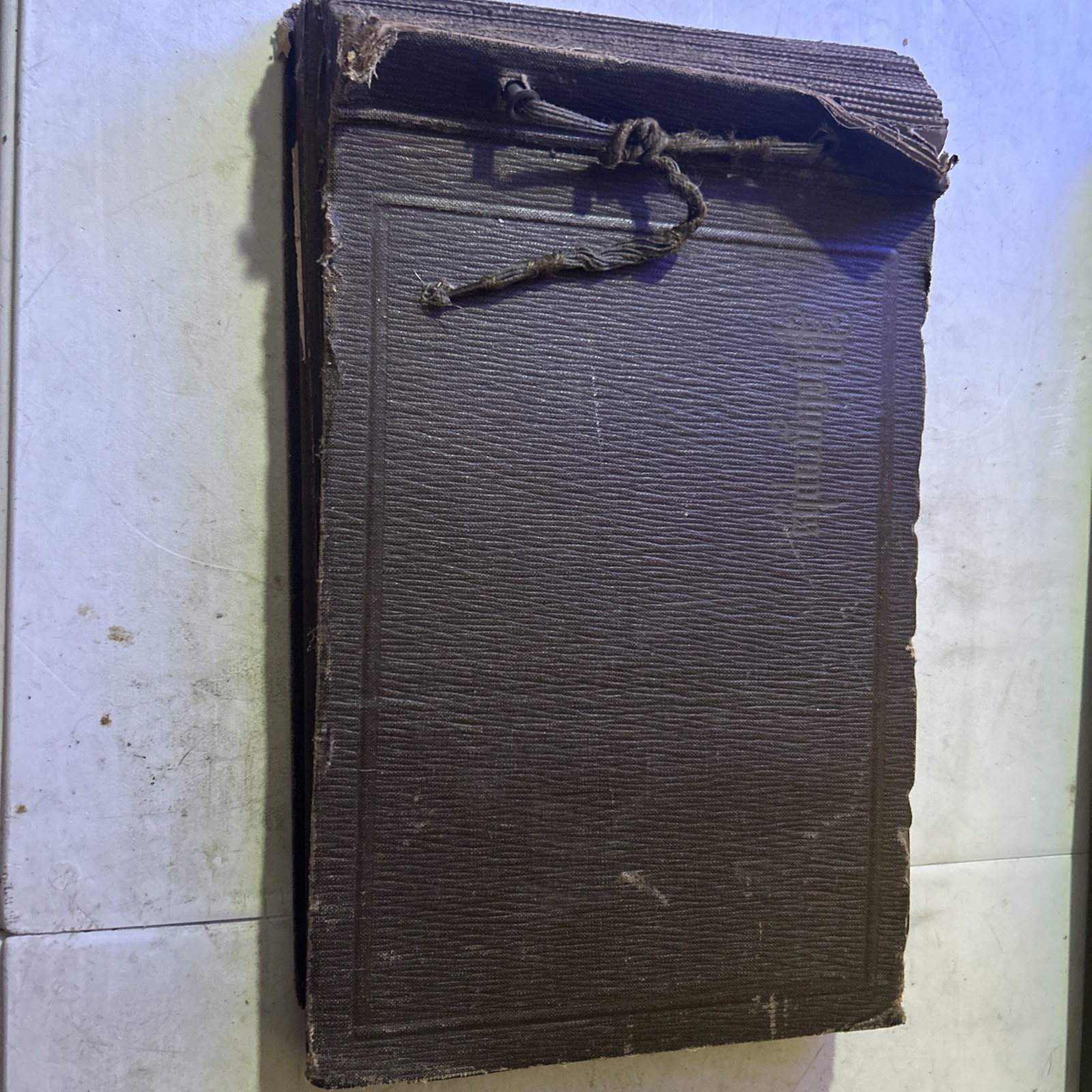 Antique Leather Book of Photographs full of photos Album Very Old 1920s 