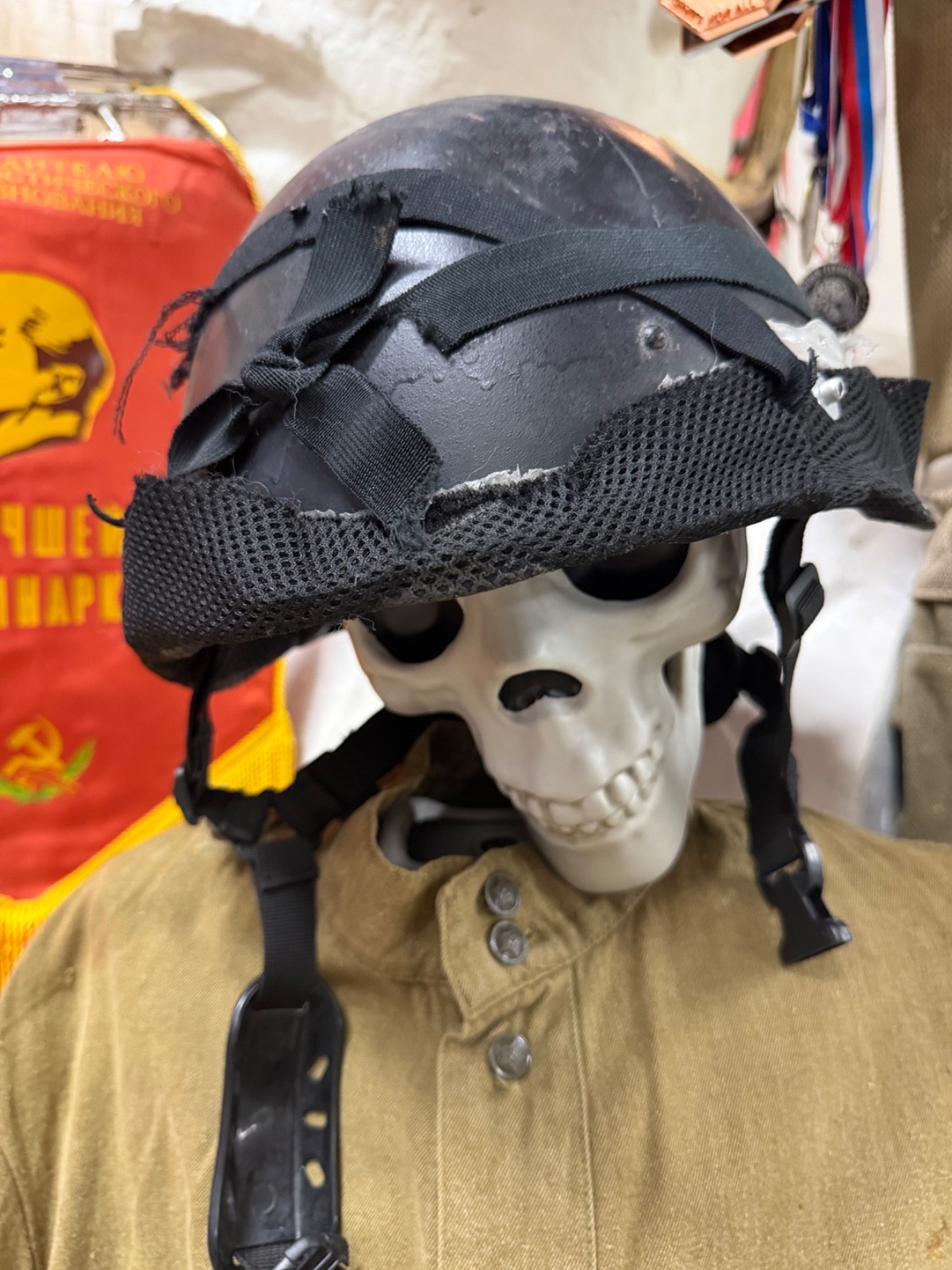 Combat Helmet Of The Russian Army Occupier (RF) War In Ukraine Trophy