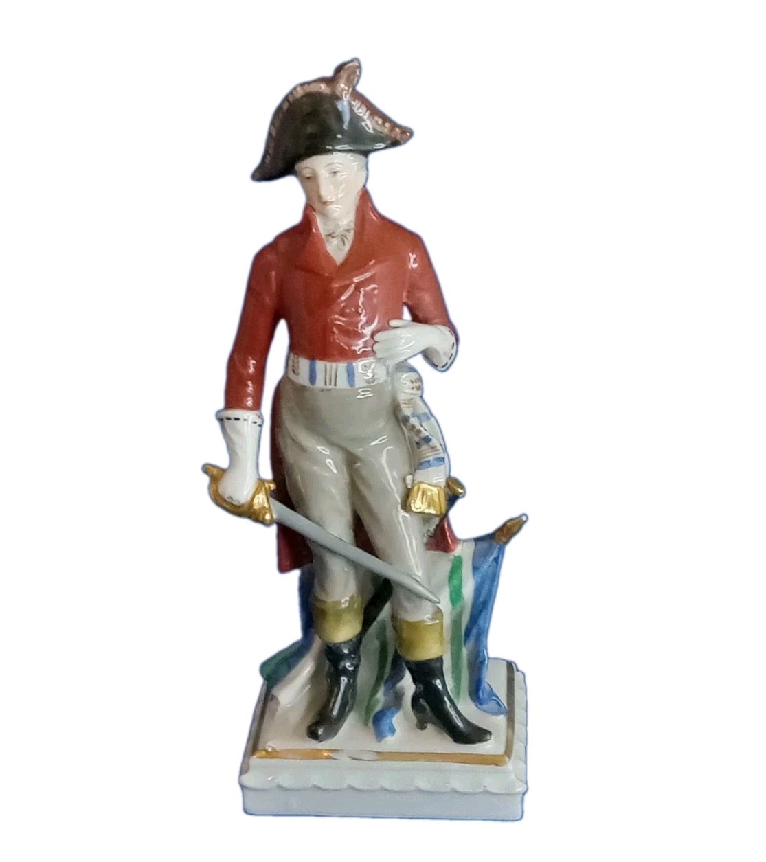 Vintage Napoleon Bonaparte Porcelain Figurine Statue Unmarked 9” Tall