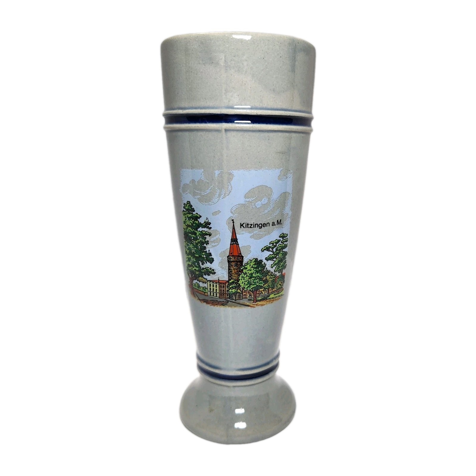 Vintage Original GERZIT Kitzingen Germany 0.5L Stoneware Beer Stein Goblet 9.5\
