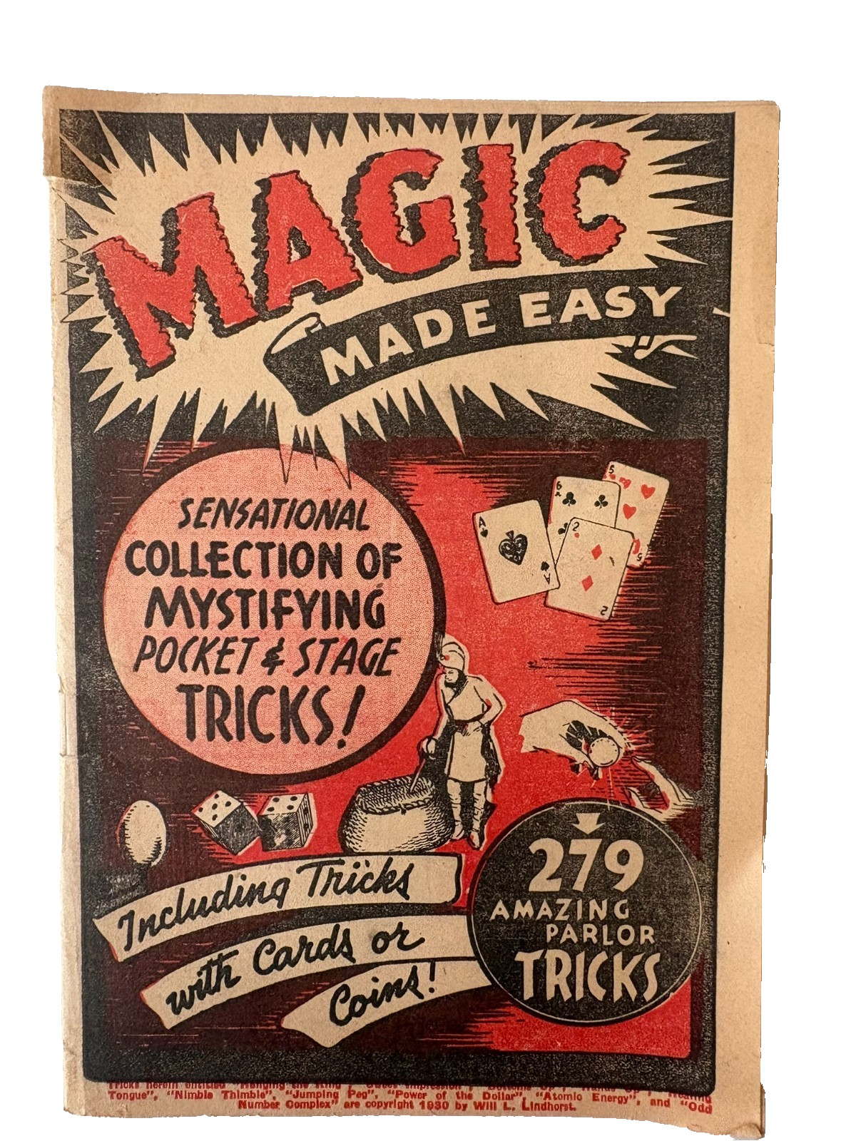 Vintage 1930s Magic Made Easy 279 Amazing Parlor Pocket & Stage Tricks Paperback