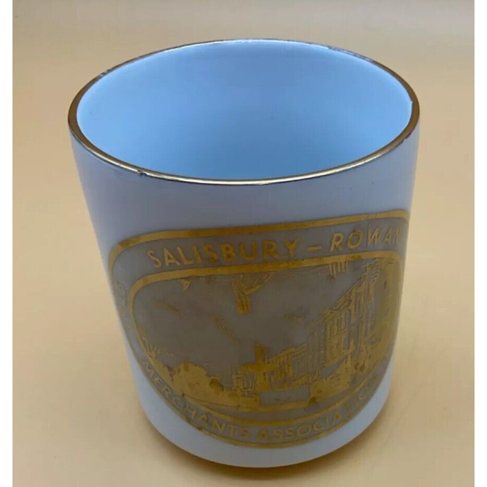 Vintage 1925-1975 Salisbury-Rowan Merchants Assoc. Collector's Mug, Gold Trim 4