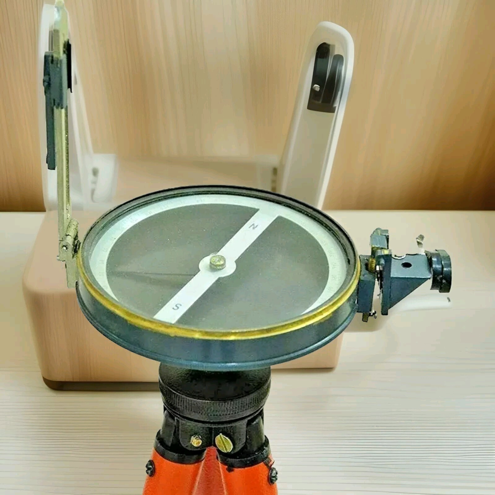 Basic Surveyor Compass 0-360 degree Brass Mix Working Survey Prismatic Compass