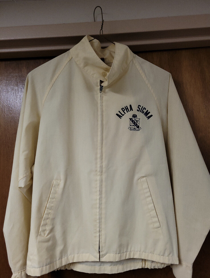 1960’s Alpha Sigma College Fraternity Jacket Size M Nice