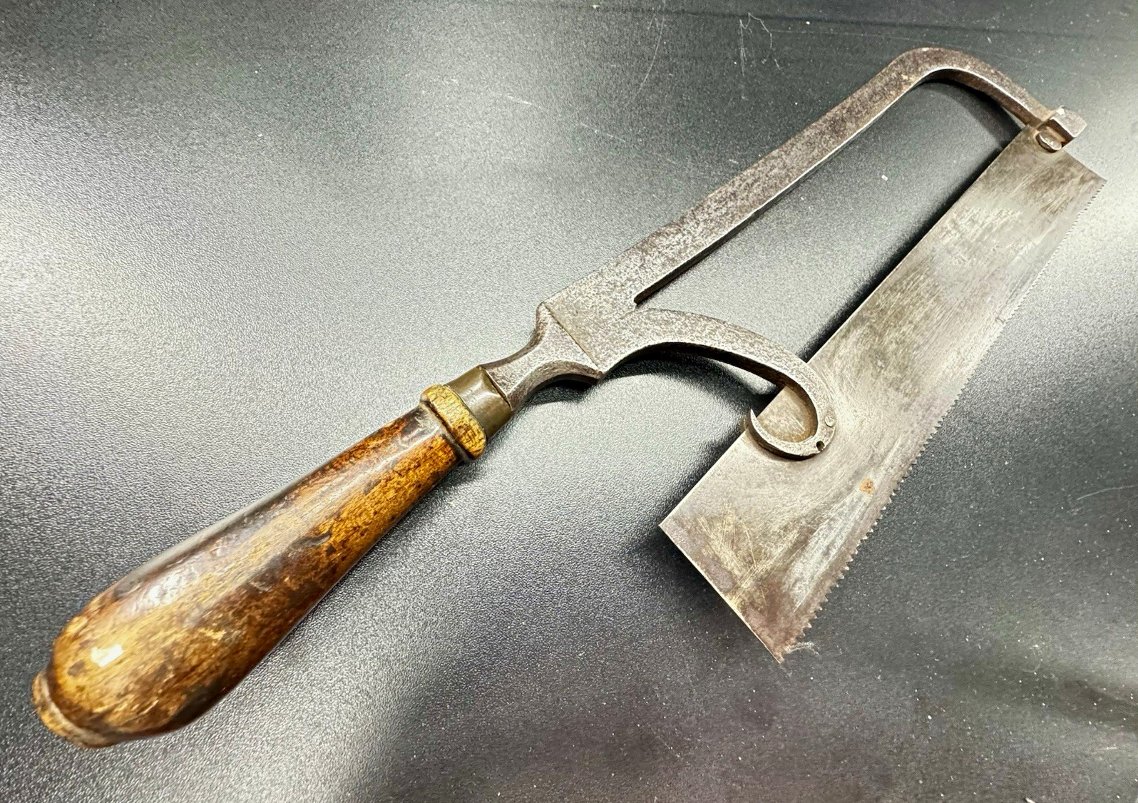 Antique 19th Century Amputation Bone Saw Civil War Era Vintage Surgical Tool 