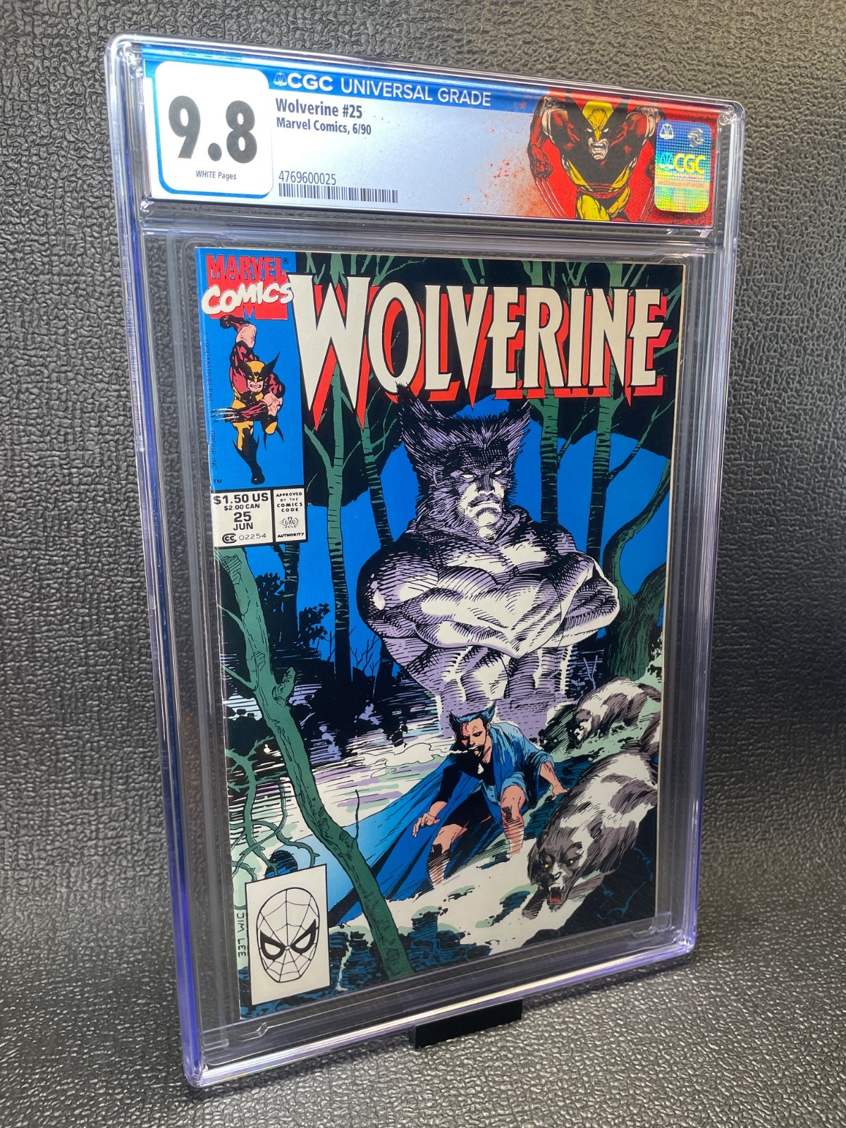 Marvel Comics: Wolverine #25, Jim Lee Cover (1990) CGC 9.8 (Custom Label)