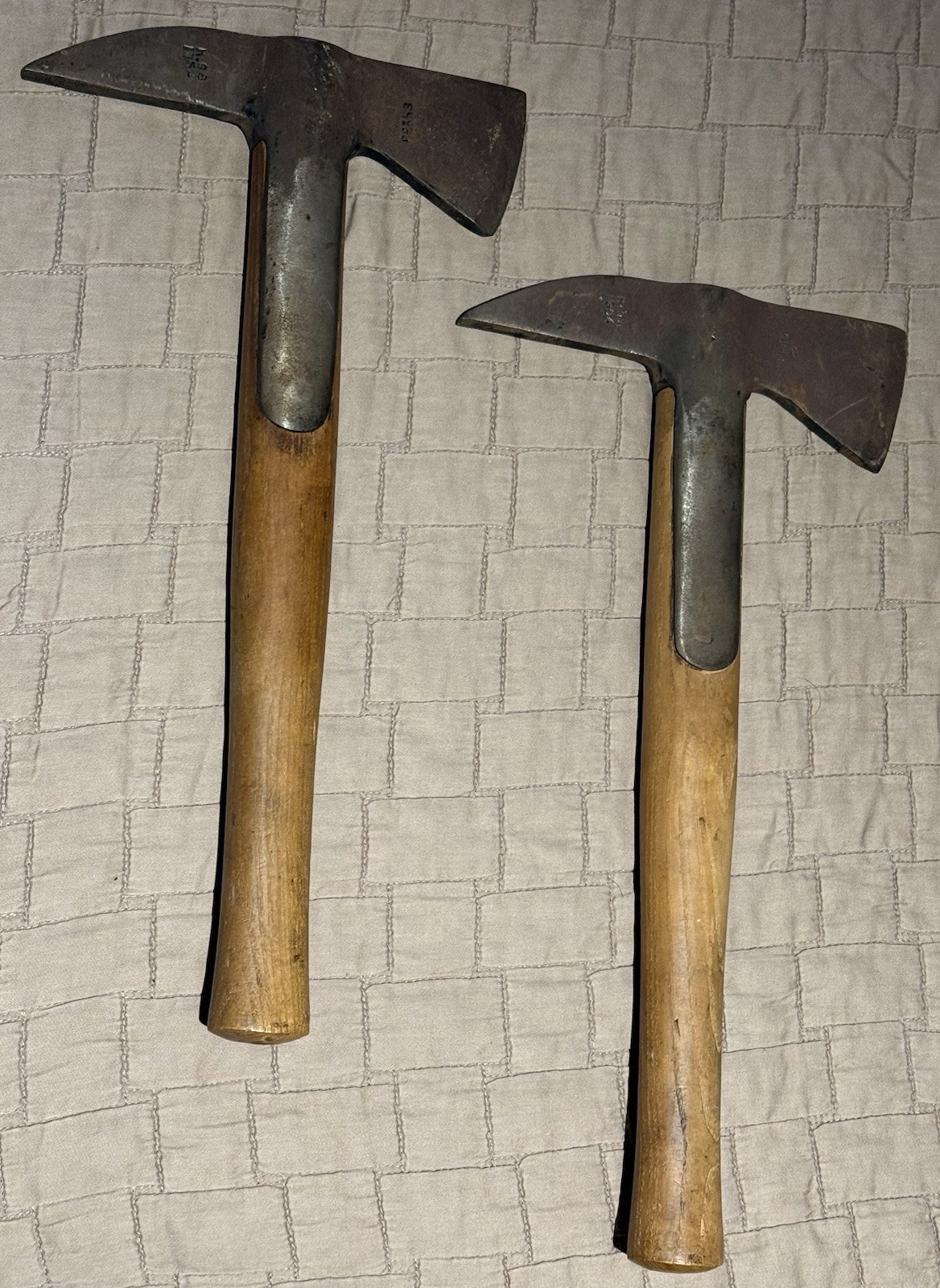1950s Pair PERKS British Fireman’s Axes Fire Rescue Axe John Perks Tool HSC