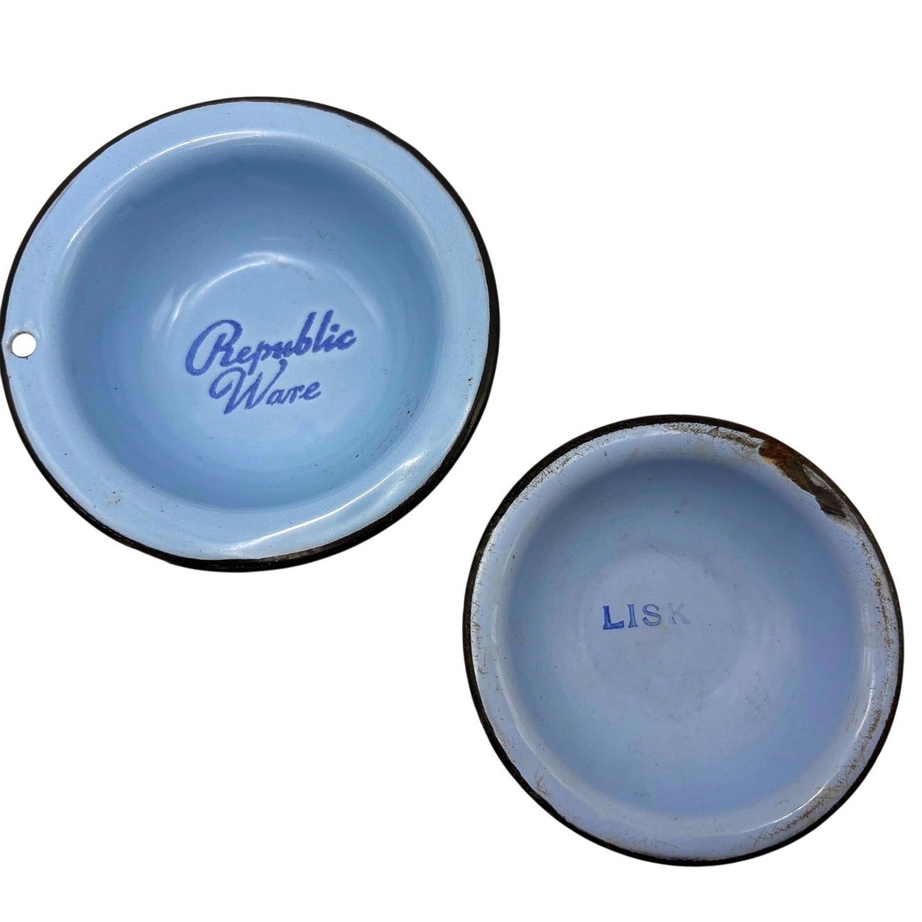 Vintage 20’s/30s Salesman Sample Enamelware Wash Basin Enamel Store Sample Pair