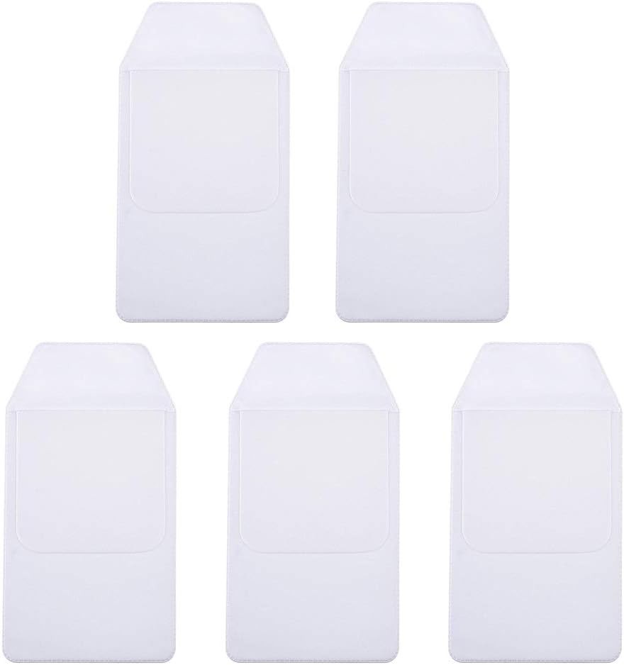 5Pcs White Pocket Protector for Hospital Office Pen Leaks, PVC Pocket Protectors