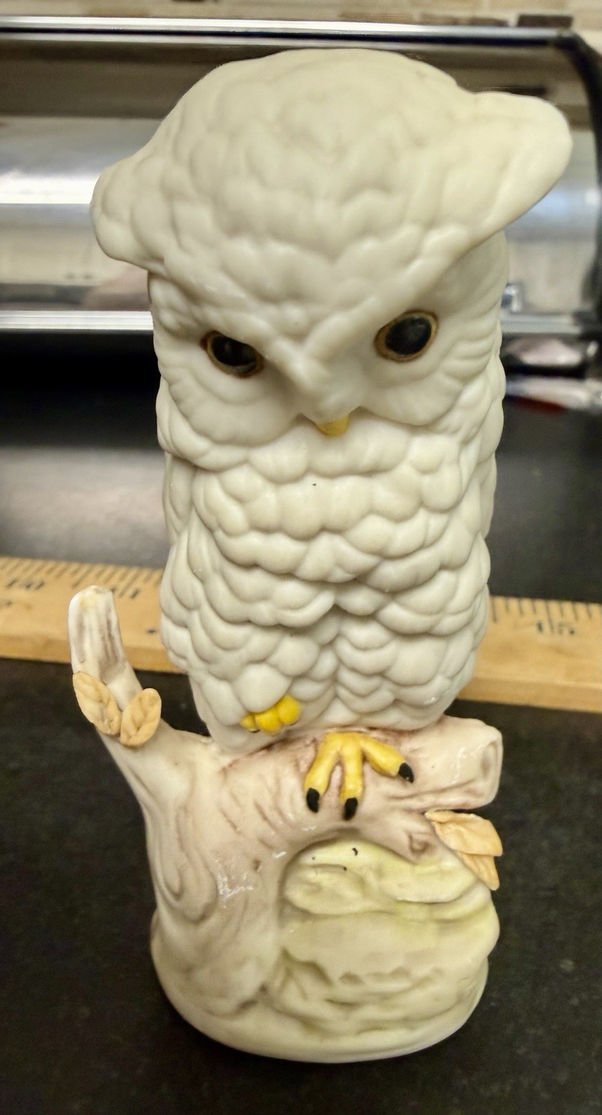 Vintage Cybis Porcelain Snowy Owl Figurine 1950s 4\