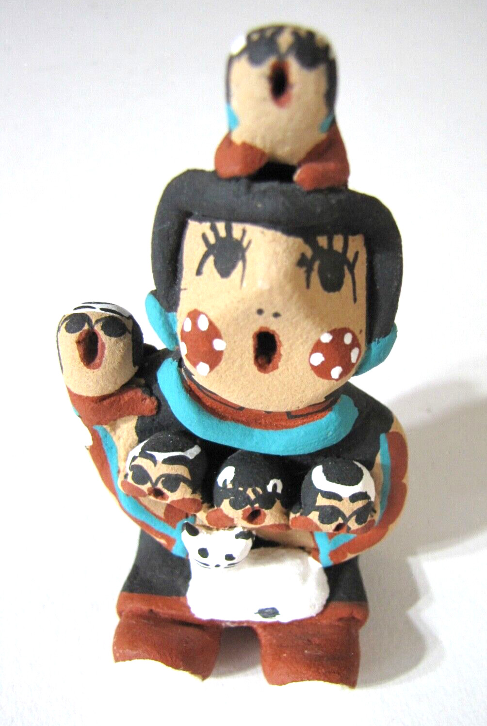 Jemez Story Teller  Pottery Cat Children Mom 4.5\