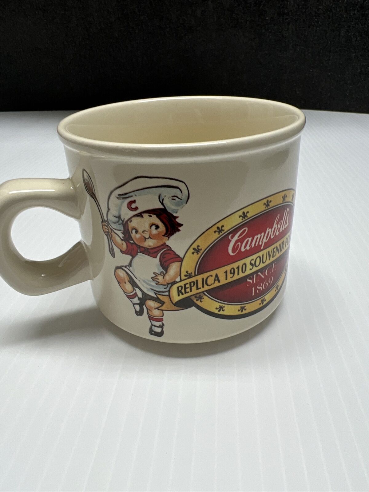 1994 Authentic Campbell\'s Soup Co Vintage Mug 1910 Postcard Design 8 fl. oz. 1994 Authentic Campbell\'s Soup Co Vintage Mug 1910 Postcard Design 8 fl. oz.