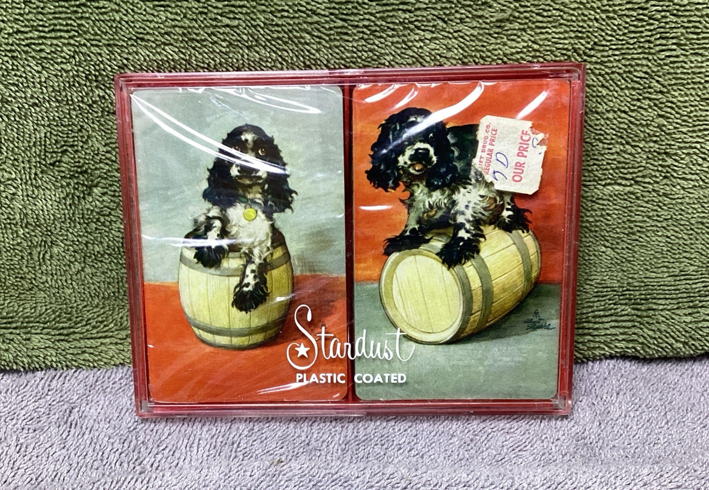 2 VTG. STARDUST BUTCH THE COCKER SPANIEL PLAYING CARD DECKS