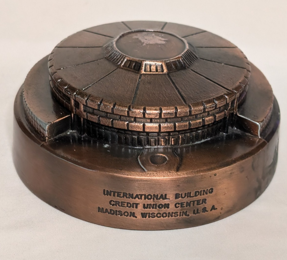 Vintage International Bldg Credit Union Center Bank Metal CUNA Madison Wisconsin