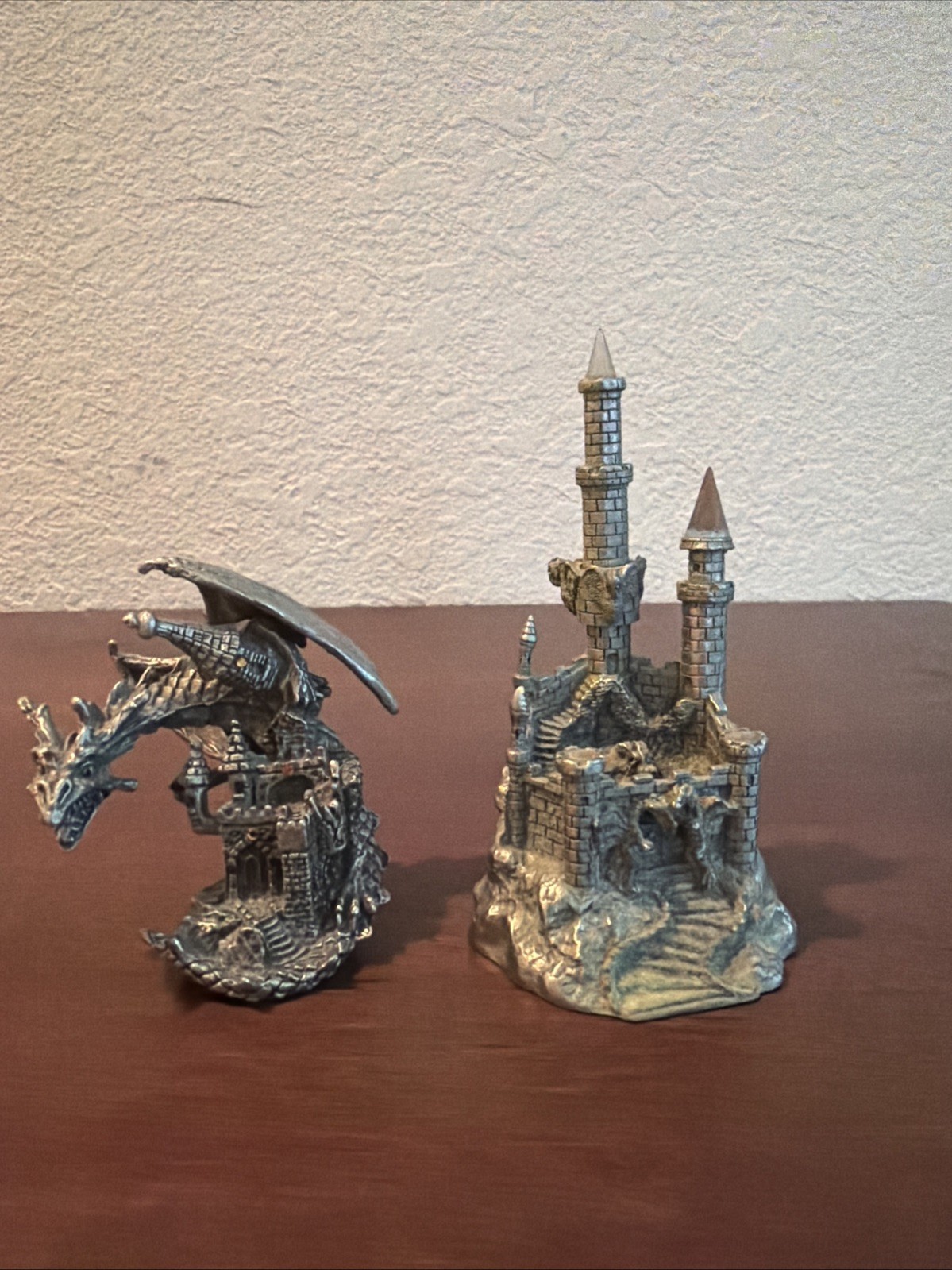 Rawcliffe pewter Lot Of 2 The Turret And A Dragon Rawcliffe pewter Lot Of 2 The Turret And A Dragon