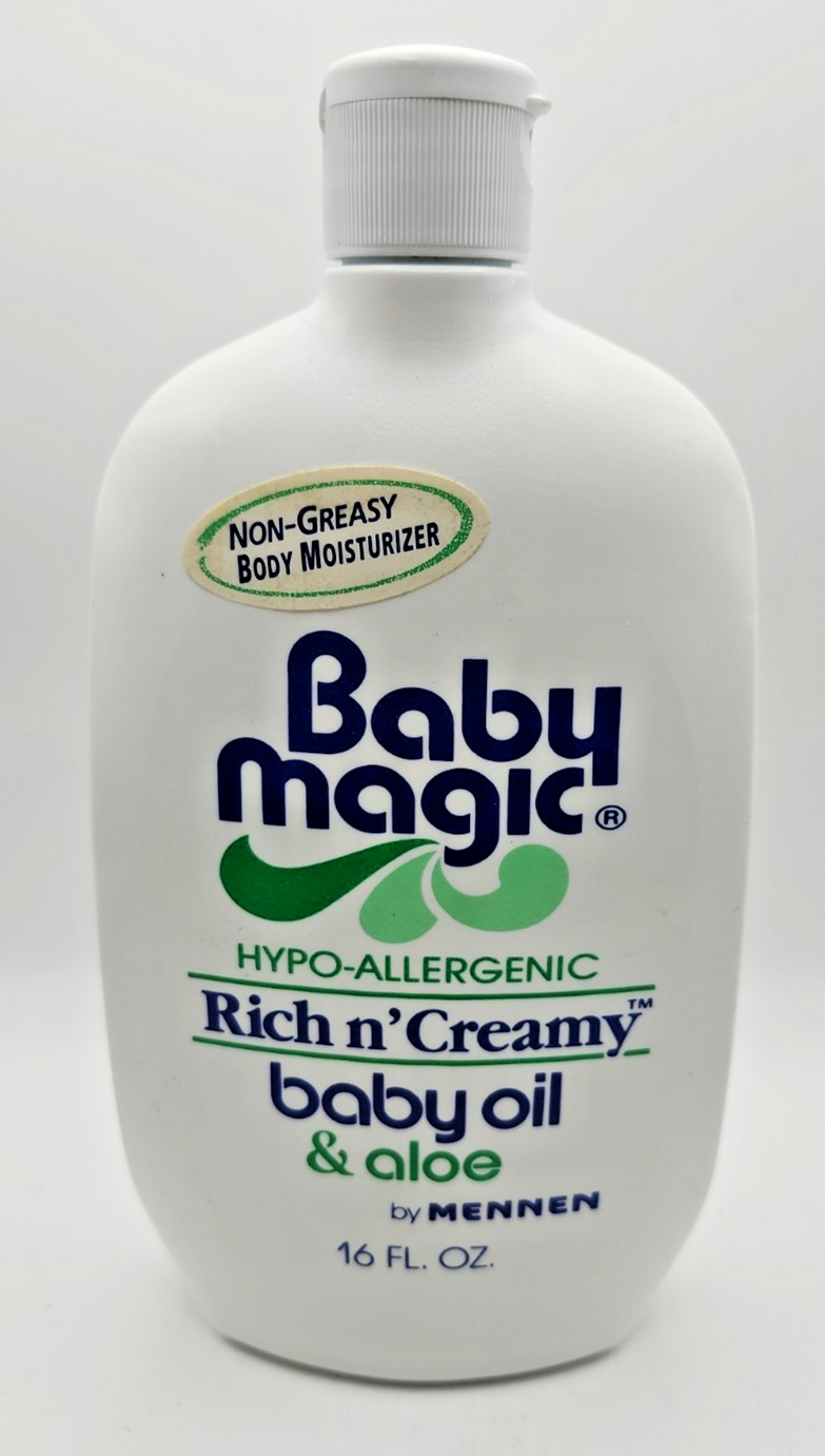 NOS Baby Magic Rich ‘n Creamy Oil 16oz Mennen Vintage 90s Vintage