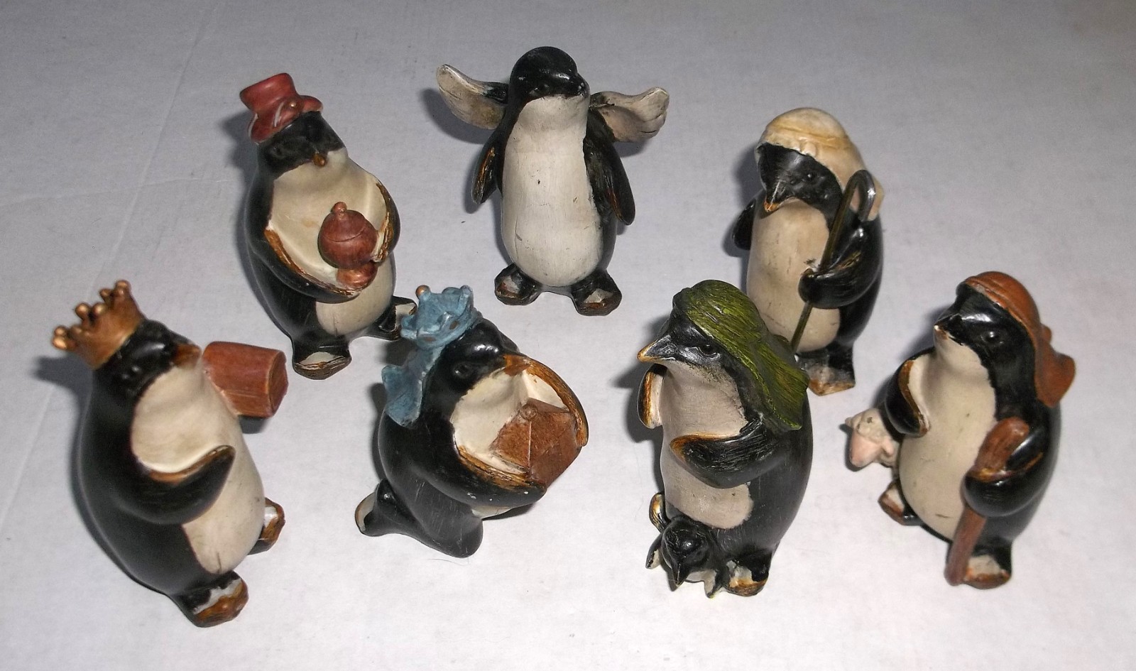 Vtg Tii 7-Pc. Penguin Nativity Resin Figurine Set ~ RARE Mary Joseph Angel Etc. Vtg Tii 7-Pc. Penguin Nativity Resin Figurine Set ~ RARE Mary Joseph Angel Etc.