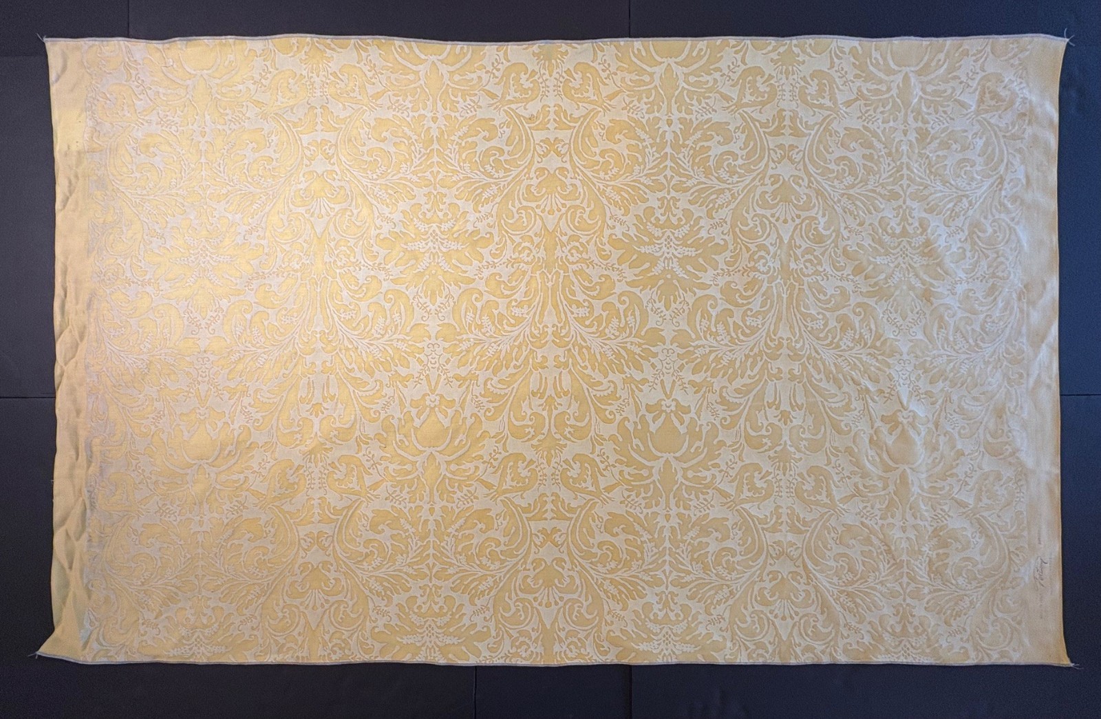 Fortuny SEVRES in citron monotones- 1 Yard (55x35 inches) #5356