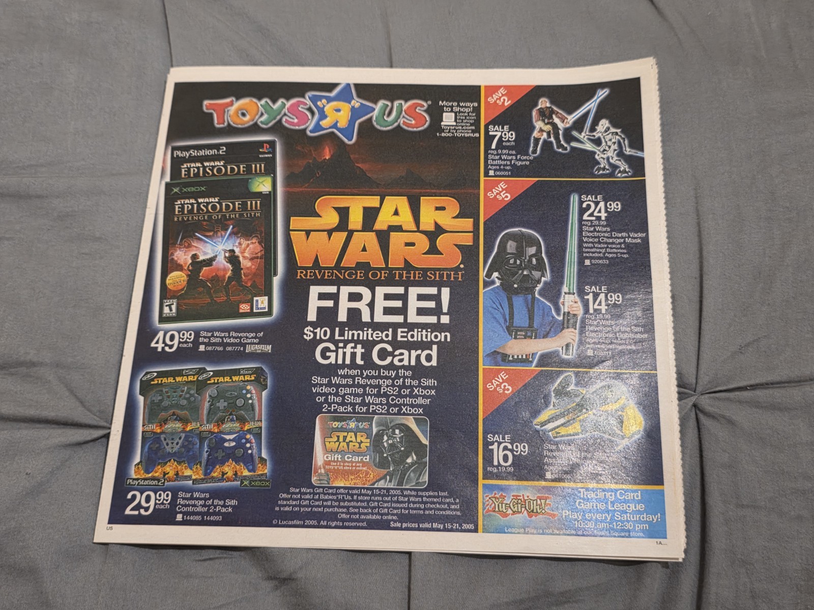 2005 Star Wars Revenge Sith Toys R Us Catalog Circular PS2 Xbox LEGO Vintage Ad