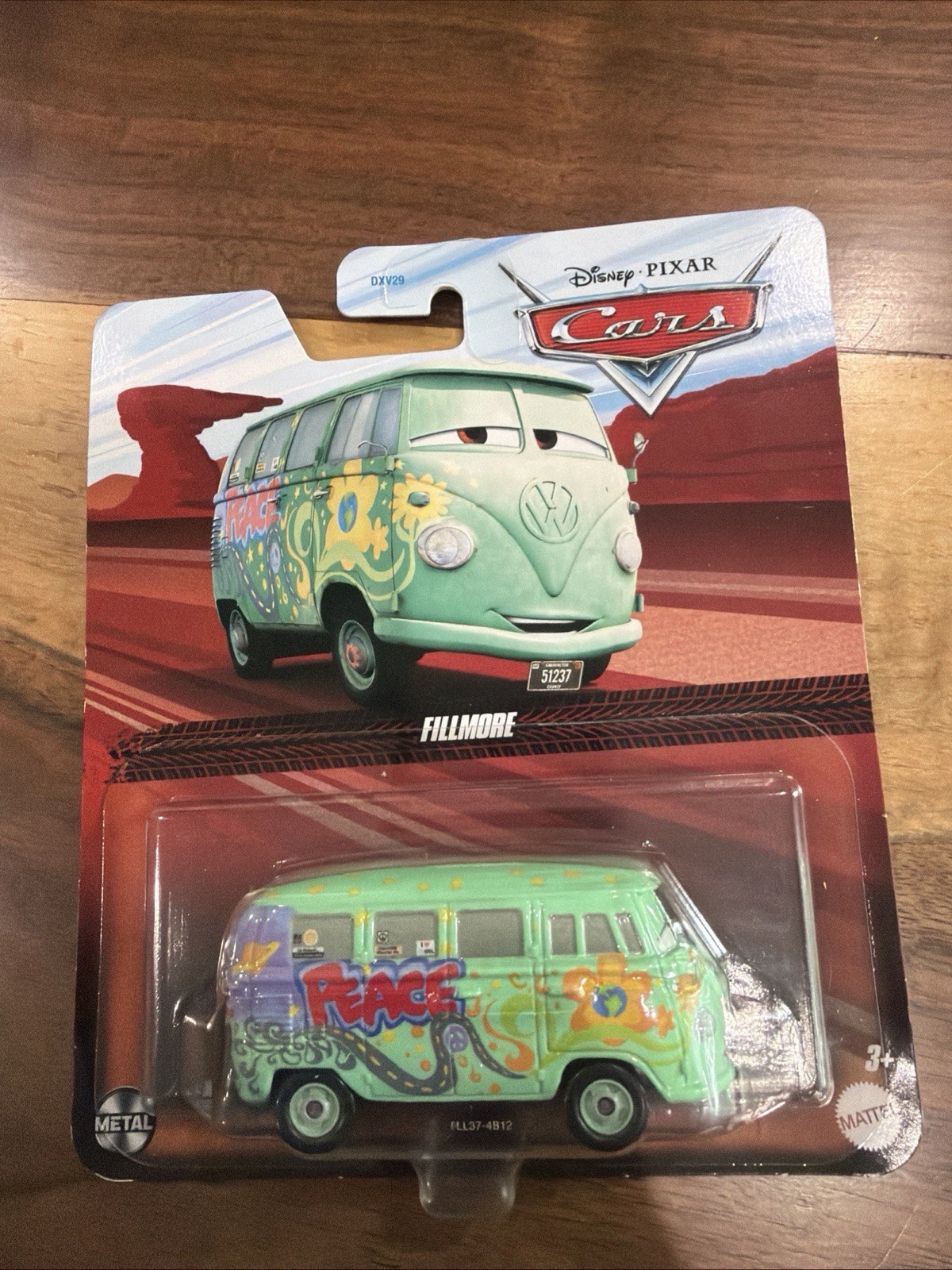 Disney Pixar Cars Fillmore VW van volkswagen bus Metal diecast Mattel