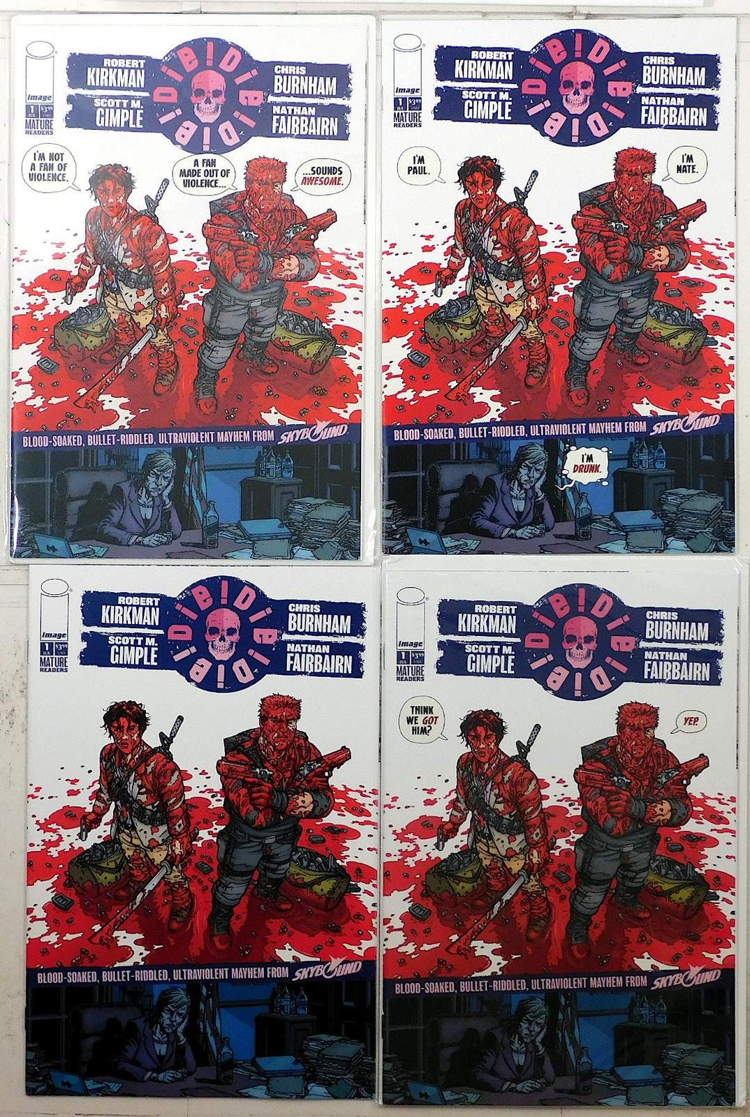DieDieDie Lot of 4 #1 x4 (2018) Skybound 1st Print Comic Books