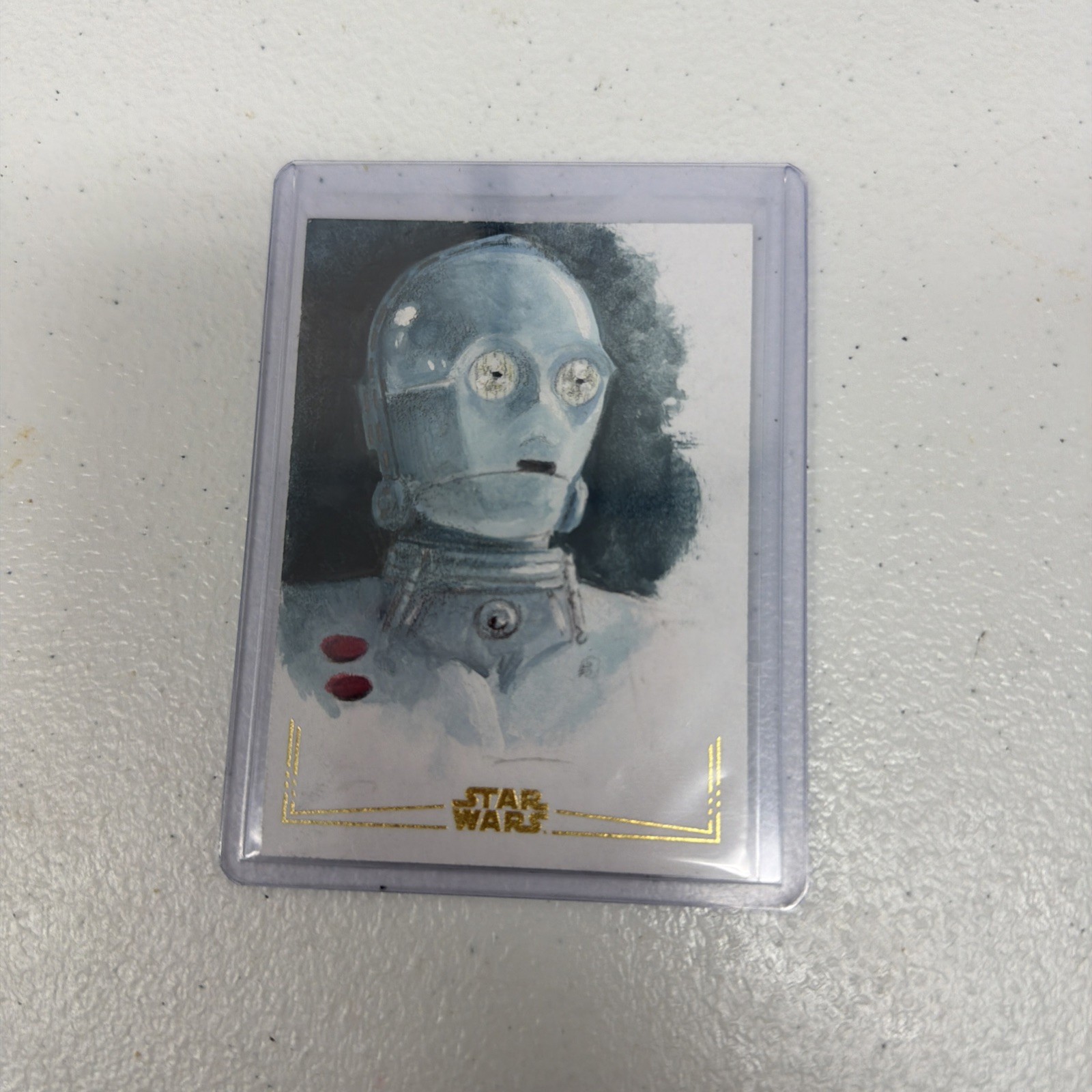 2025 Topps Chrome Star Wars Gold Foil Sketch Aritst Auto 1/1 By Will Pleydon