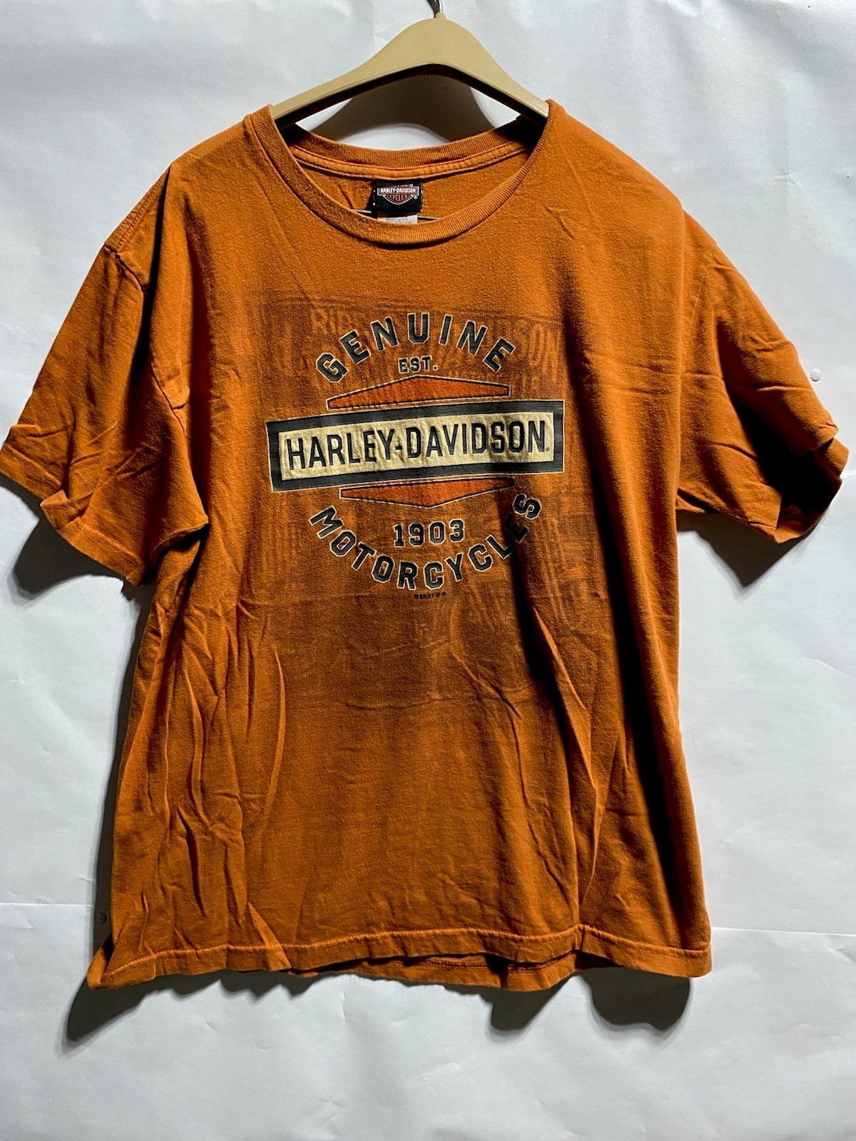 2021 Queen City Fairfield, Ohio Harley Davidson Motorcycles Orange XL Shirt