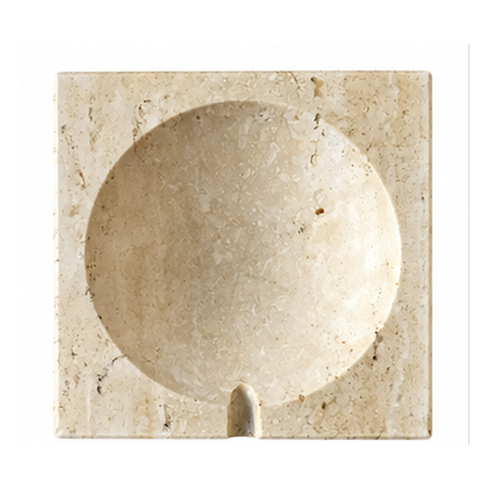 Vintage Travertine Stone Ashtray Square 4\