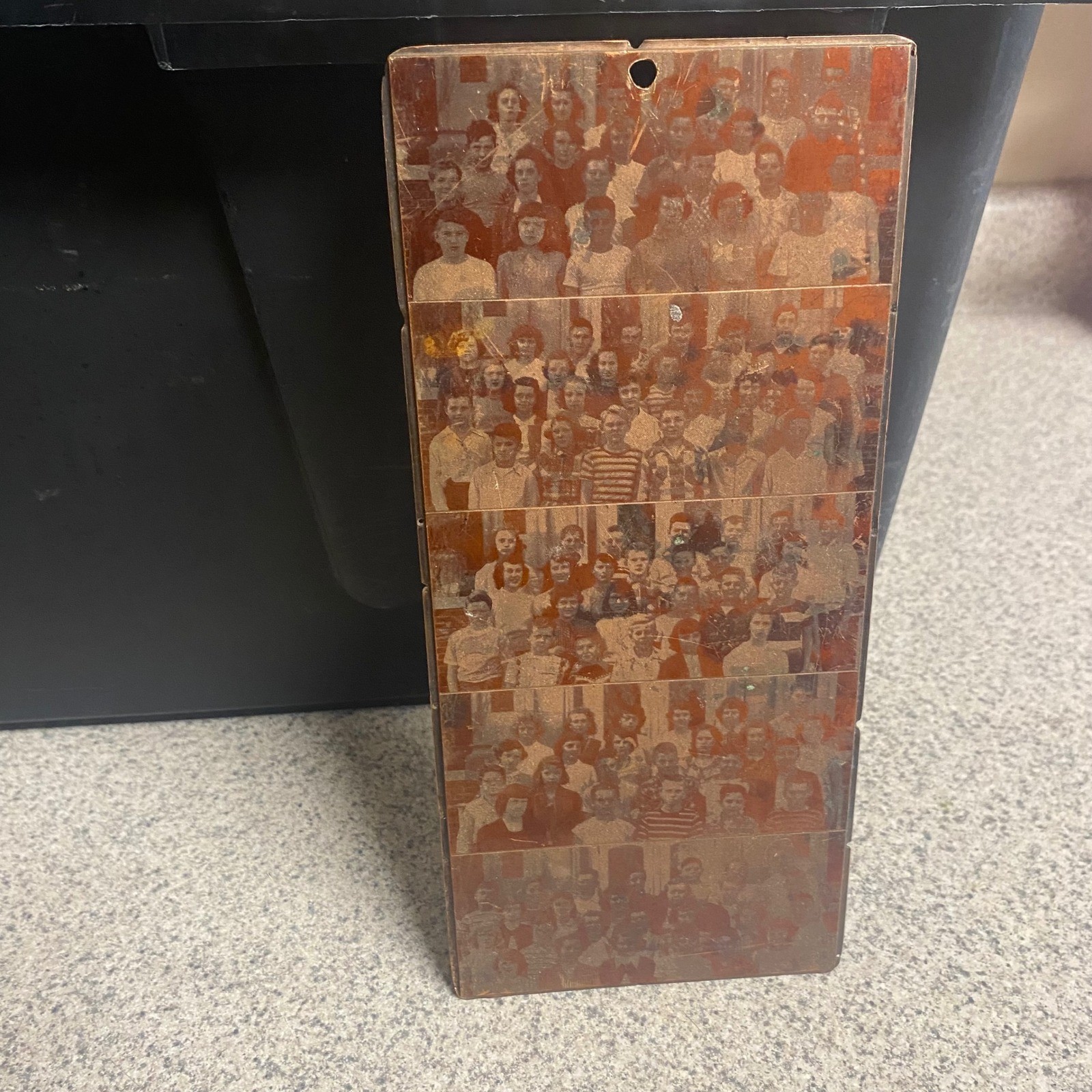 Vintage Class Photo on Copper Printing Plate Industrial Metal Engraving