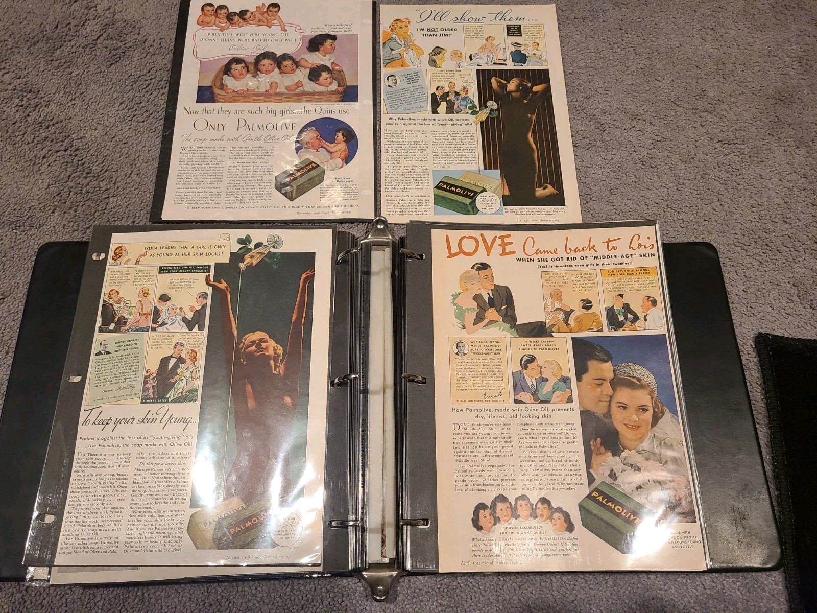 1937 Palmolive Soap Vintage Print Ad Lot Of 4 1930s Women Love 