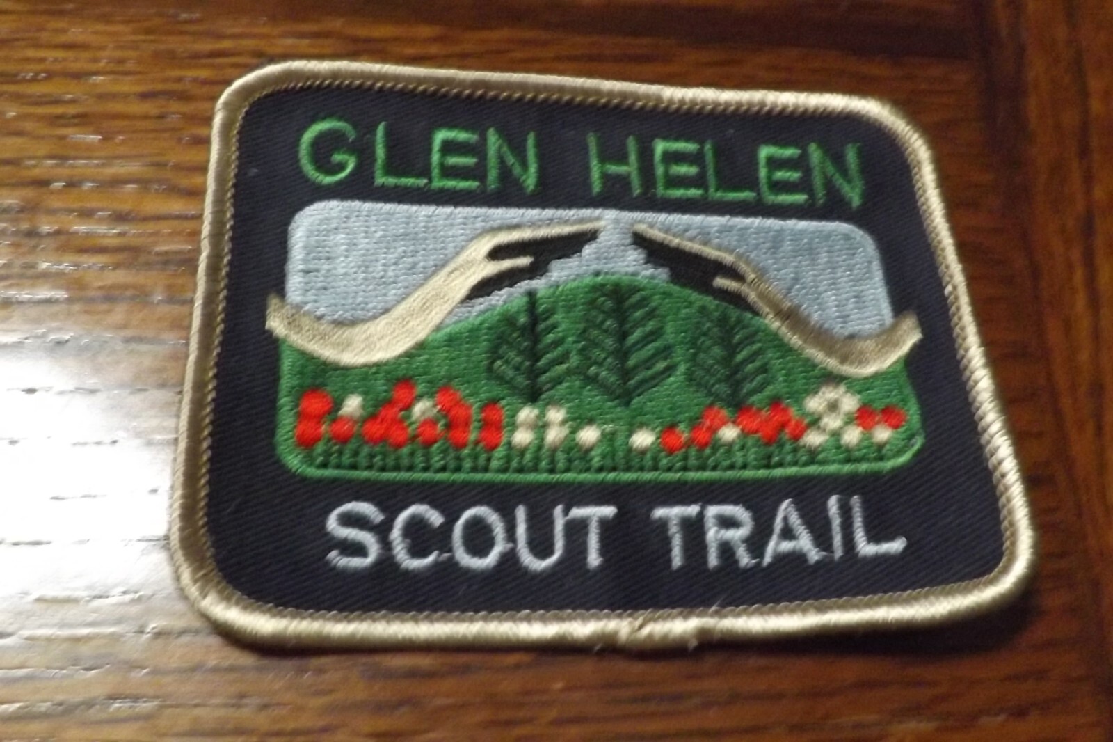 BOY SCOUT PATCH CLOTH BACK GLEN HELEN SCOUT TRAIL NOS