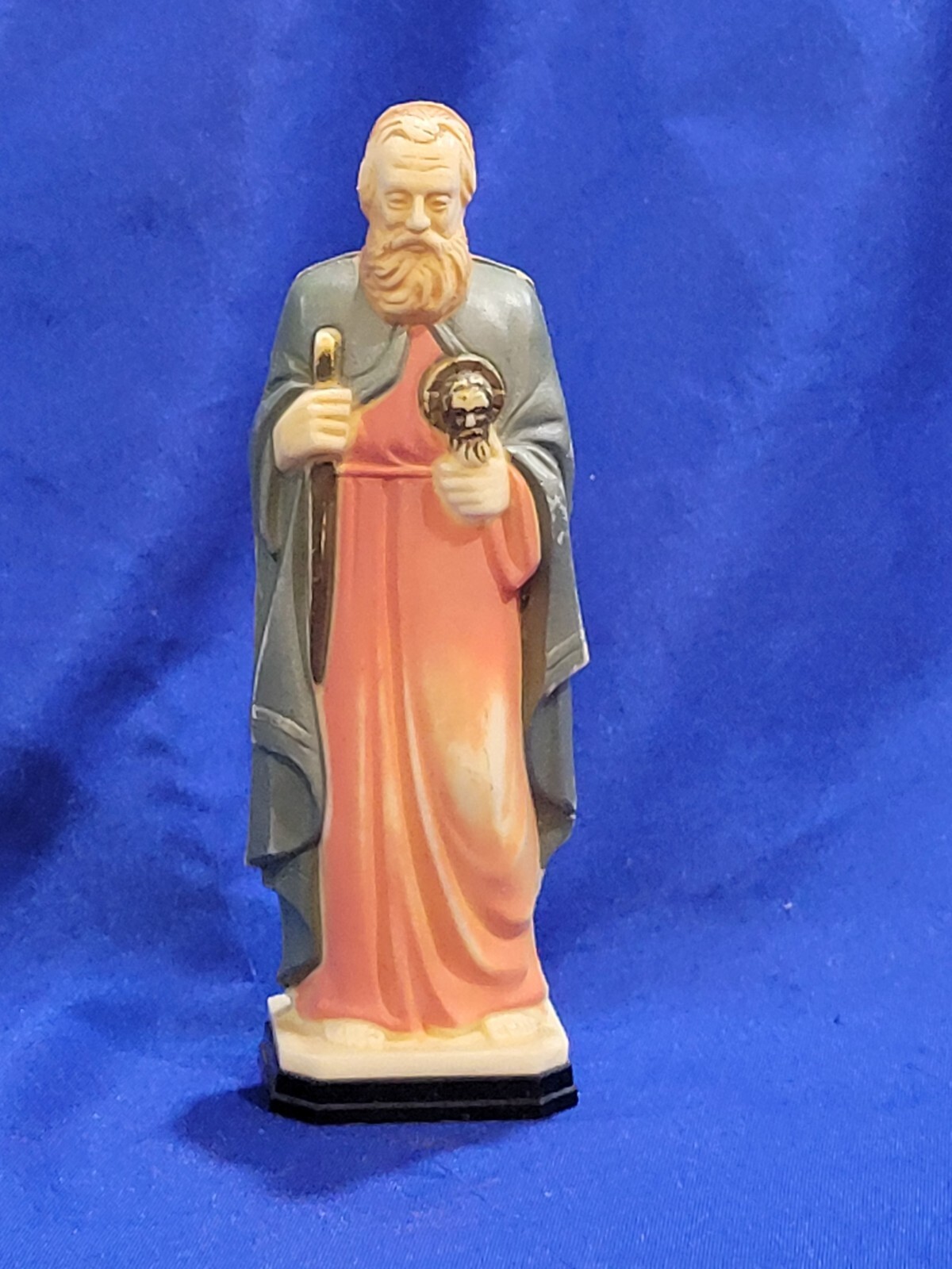 RARE St Jude Thaddeus Plastic Figure Statue 6.25” Catholic Saint Collectible VTG