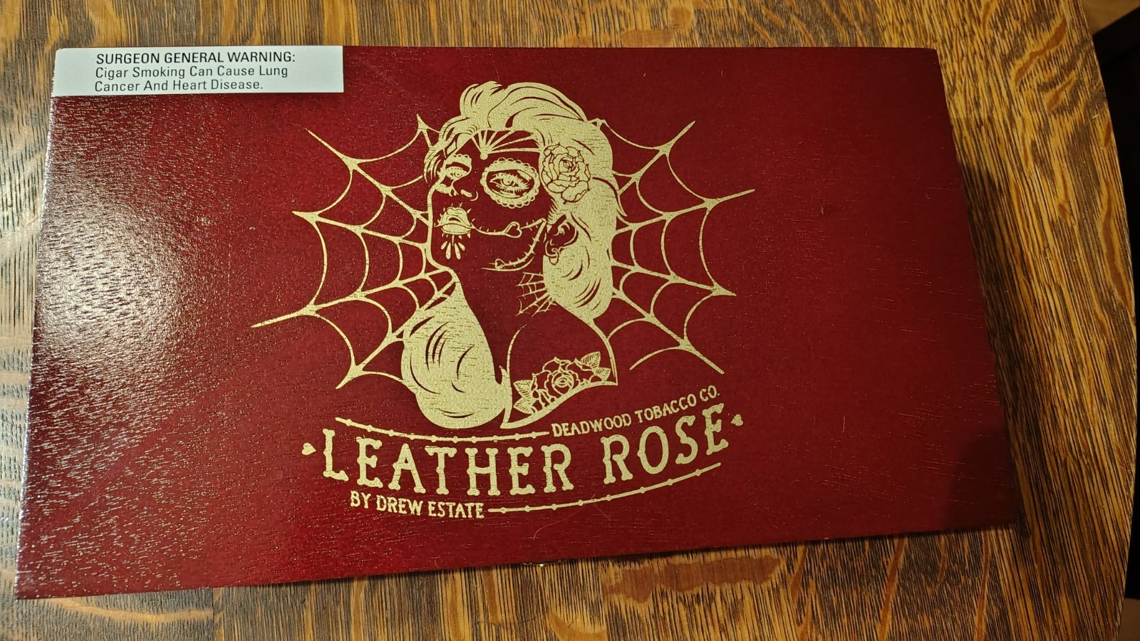 Drew Estate Leather Rose Cigar Box GREAT CONDITION