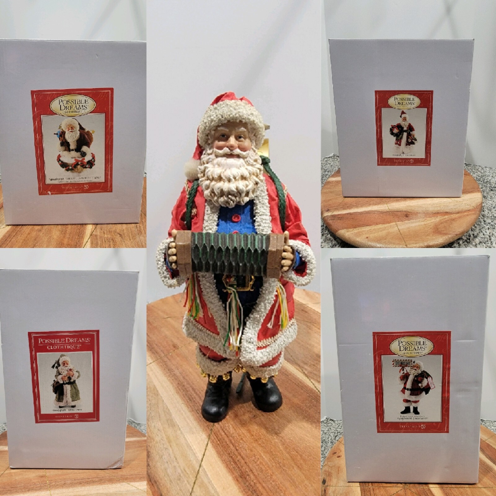 Department 56 Possible Dreams Clothtique Santa\'s Lot of 5