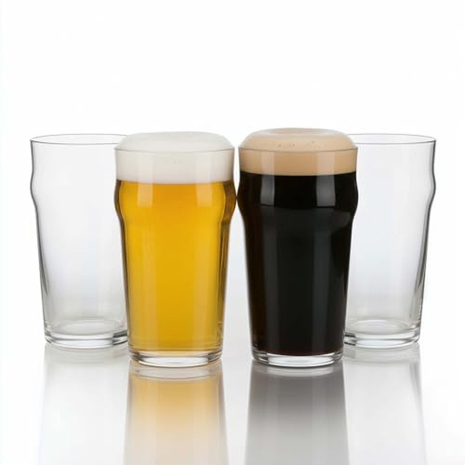 Nonic Pint Glasses Set of 4 – 20 oz British Imperial Pub Glass, Lead-Free